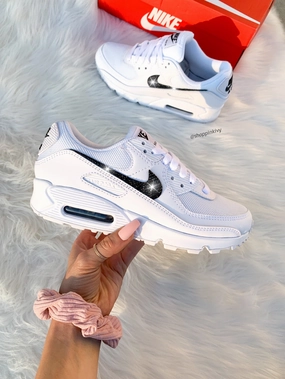 No Rub Outdoor Footwear Monochrome Swarovski Womens Nike Air Max 90