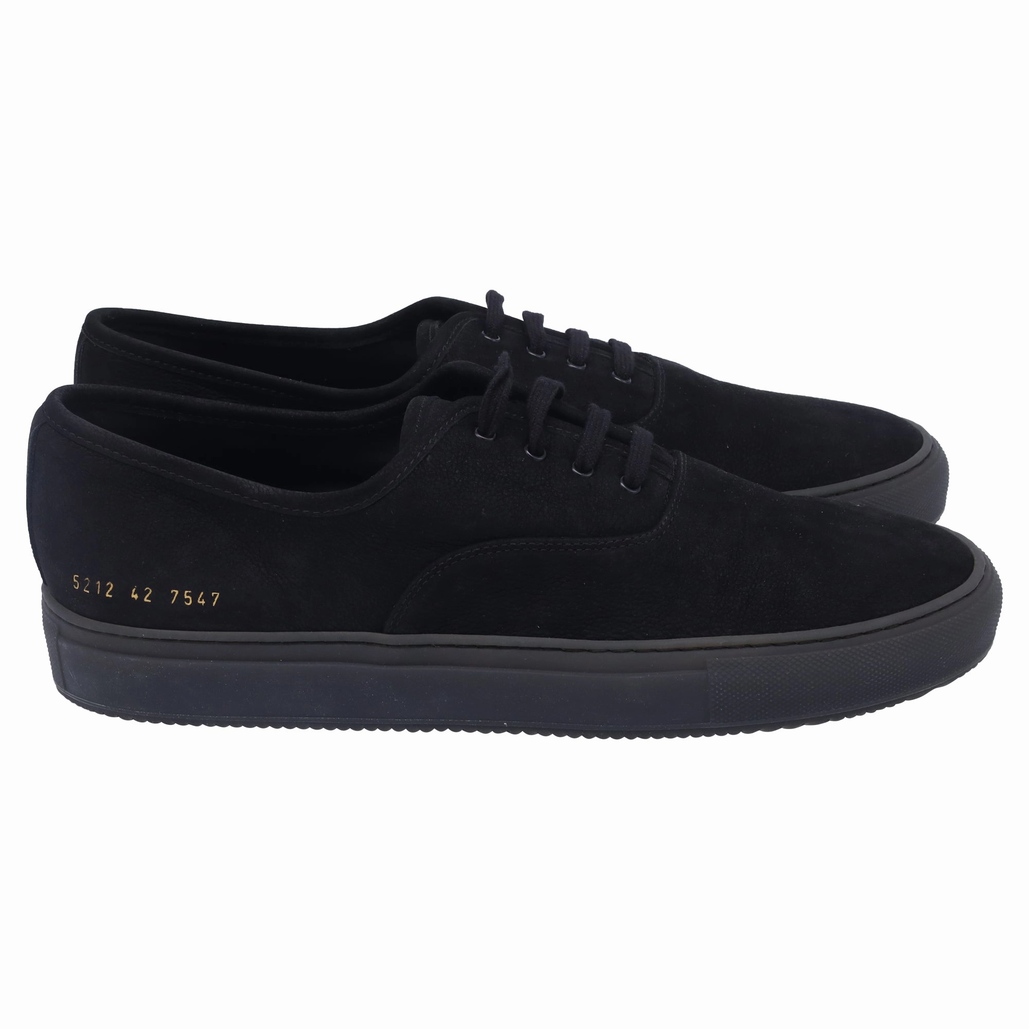 Comfort Fit Corporate Staff Common Projects Four Hole Sneakers in Black Suede