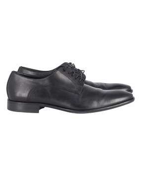 Walk Fit Hugo Boss Derby Lace-Up Formal Shoes in Black Leather