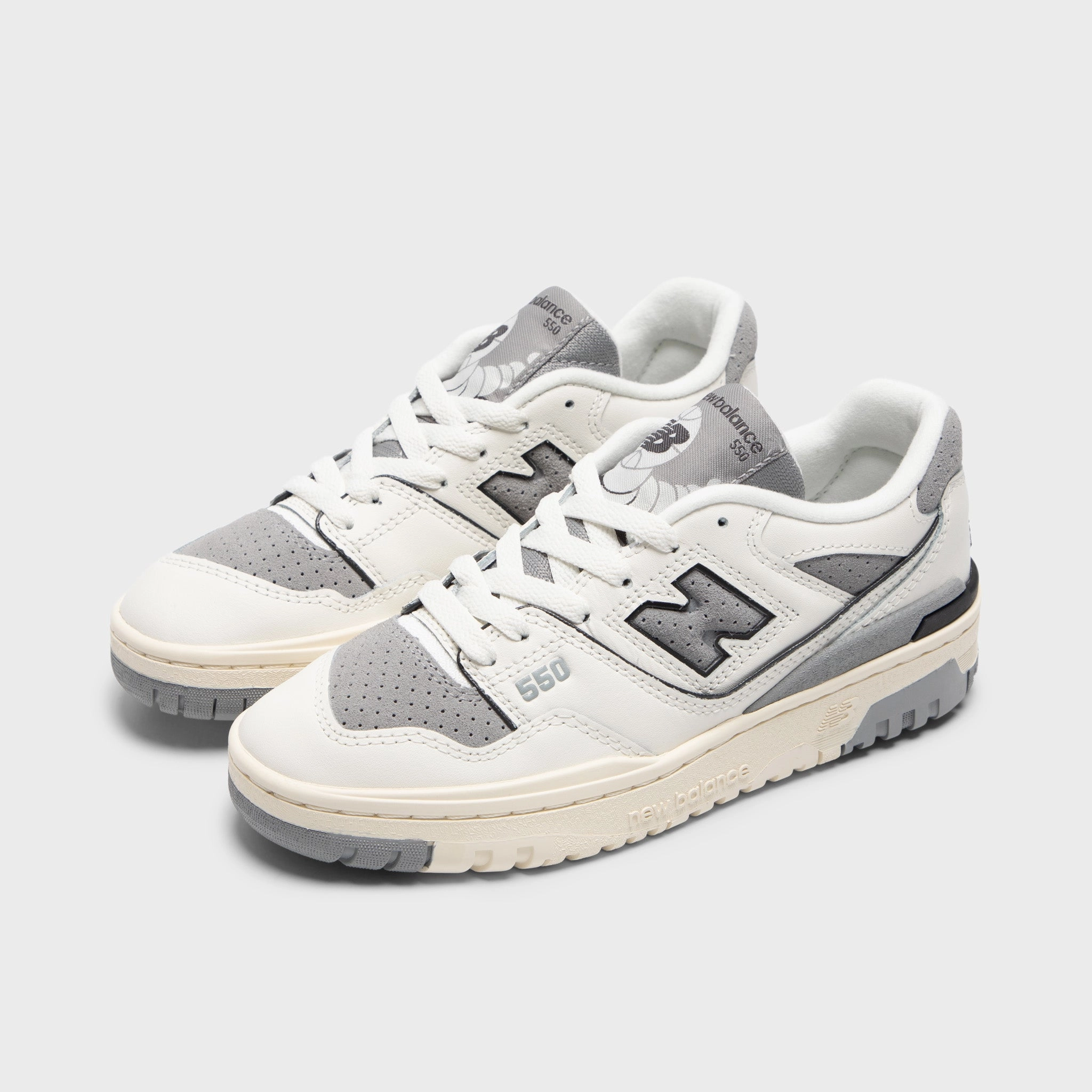 Bounce Max Springboard Effect New Balance Juniors' 550 White / Grey