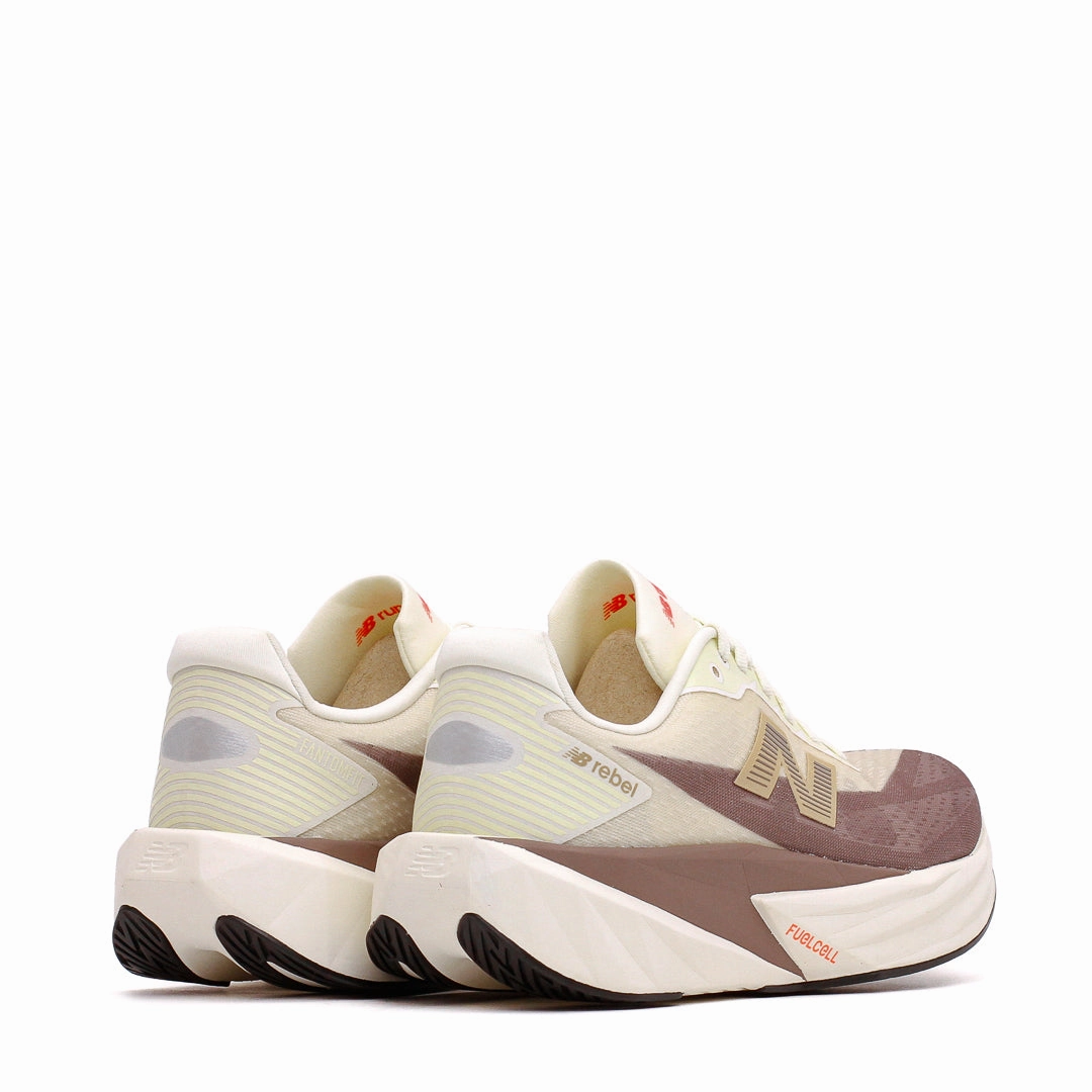 New Balance Men FuelCell Rebel v5 Angora Earth Shadow MFCXLY5 sandy terrain