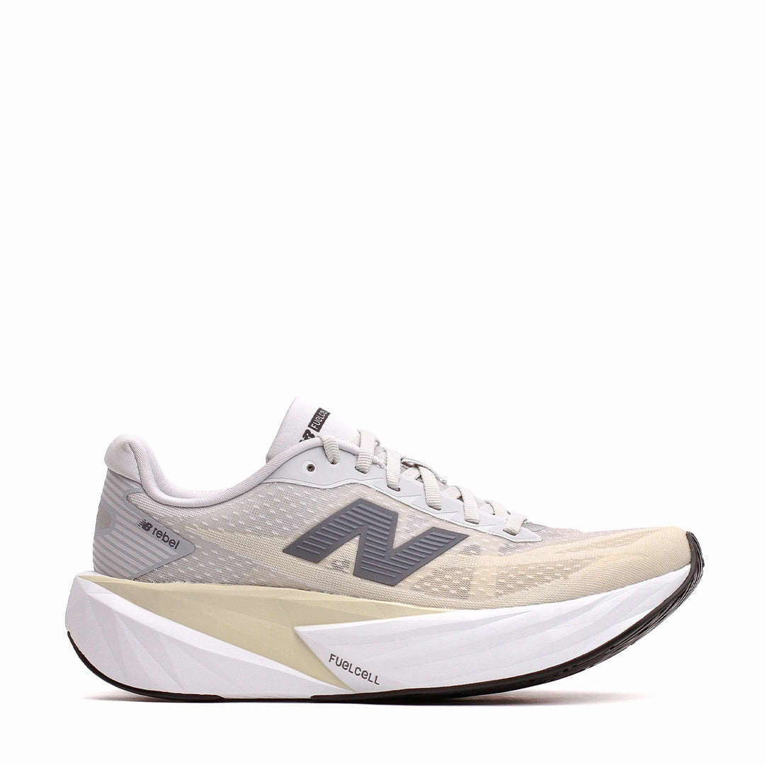 outdoor adventurers New Balance Women FuelCell Rebel v5 Linen Grey Matter WFCXLX5
