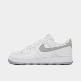 Nike Air Force 1 '07 ESS White / Light Smoke Grey - White Synthetic Overlay Reinforcement Cushioning Pod Configuration
