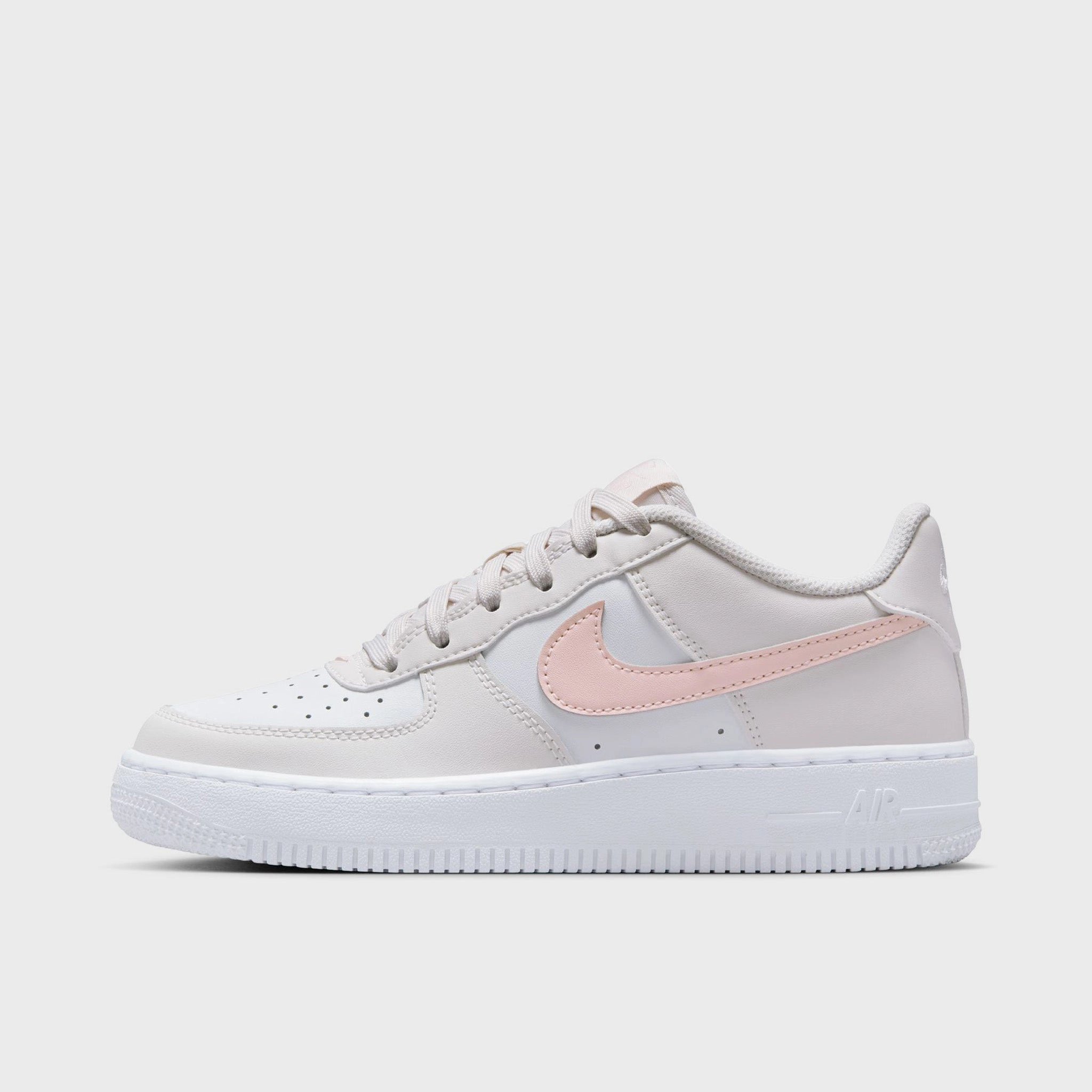 Nike Air Force 1 GS Phantom / Echo Pink - Summit White Comfort Control Enhanced Lateral Stability