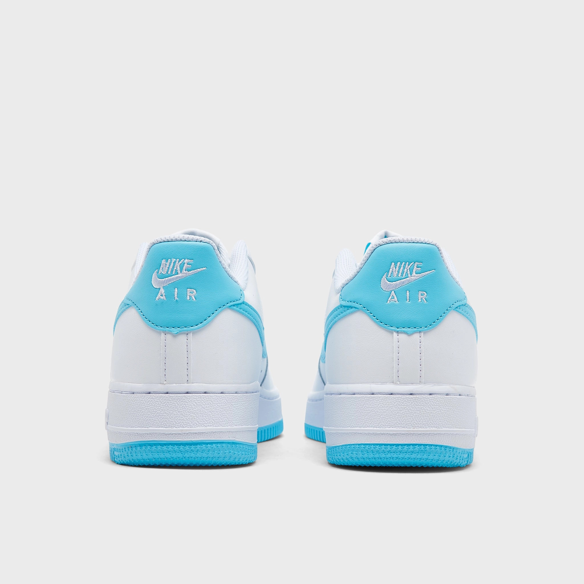 Cushioning Response System Secure Wrap Fit Nike Air Force 1 GS White / Aquarius Blue - White