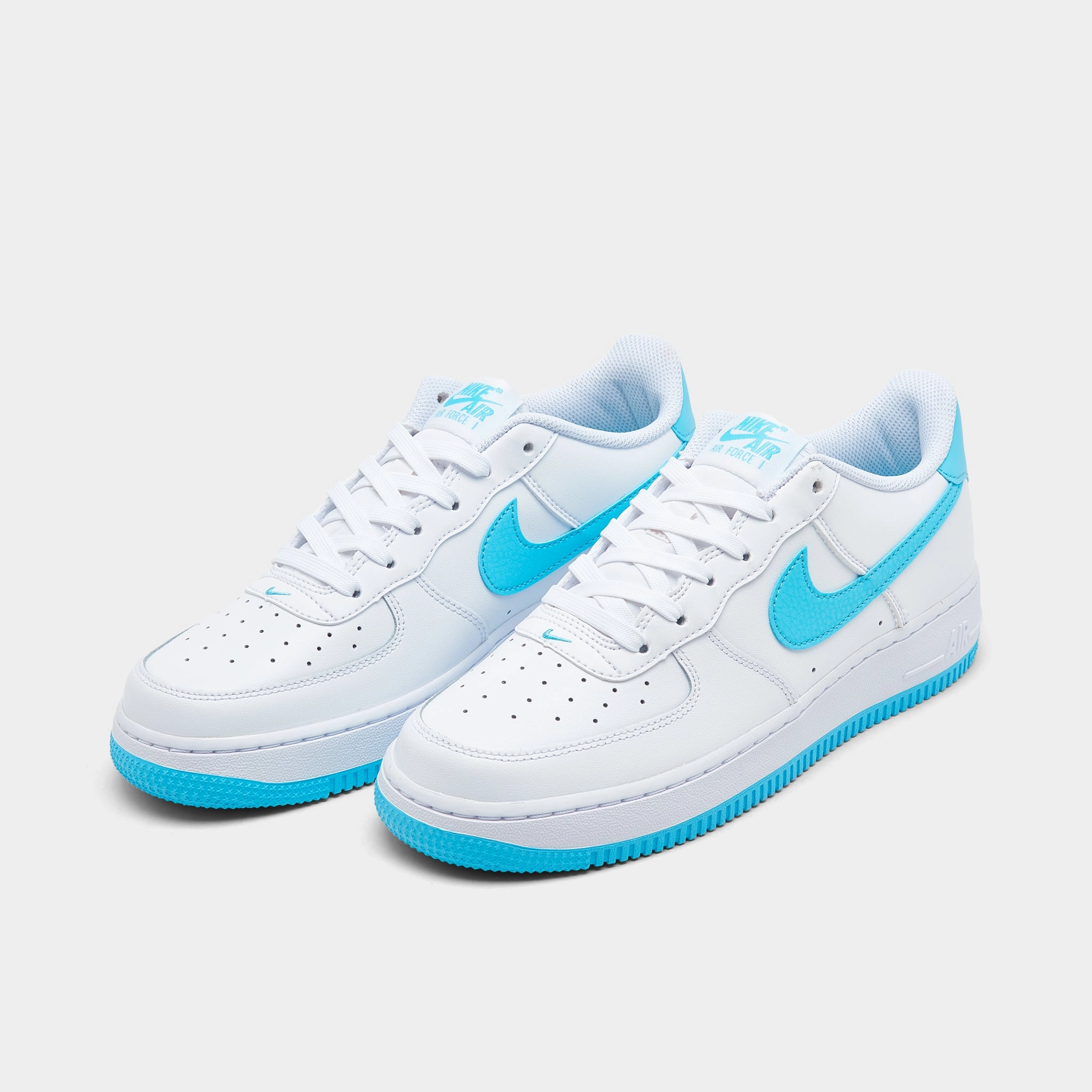 Anti   Fatigue Nike Air Force 1 GS White / Aquarius Blue - White