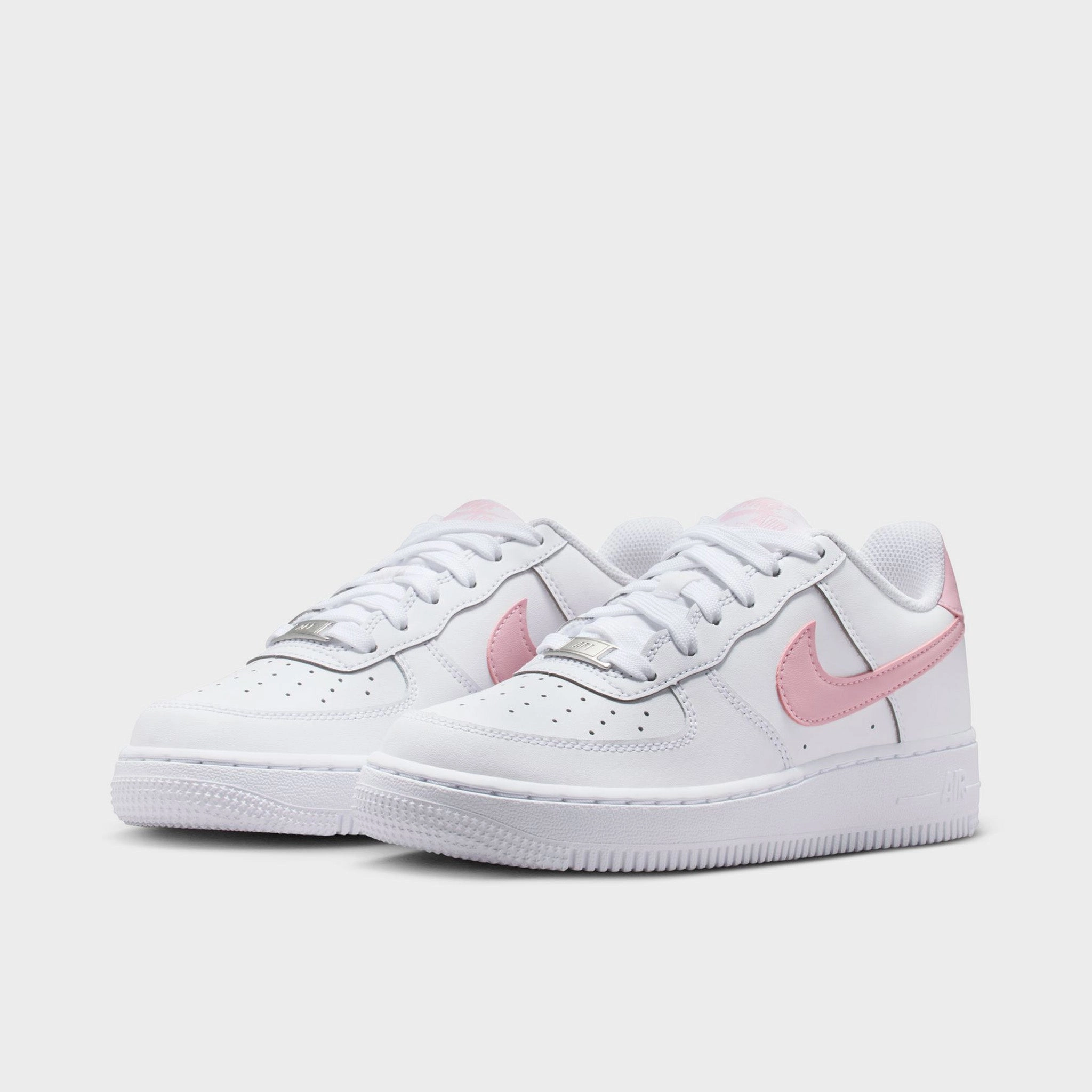 Neutral Stride Tech Abrasion Resistant Outsole Nike Air Force 1 GS White / Medium Soft Pink - White