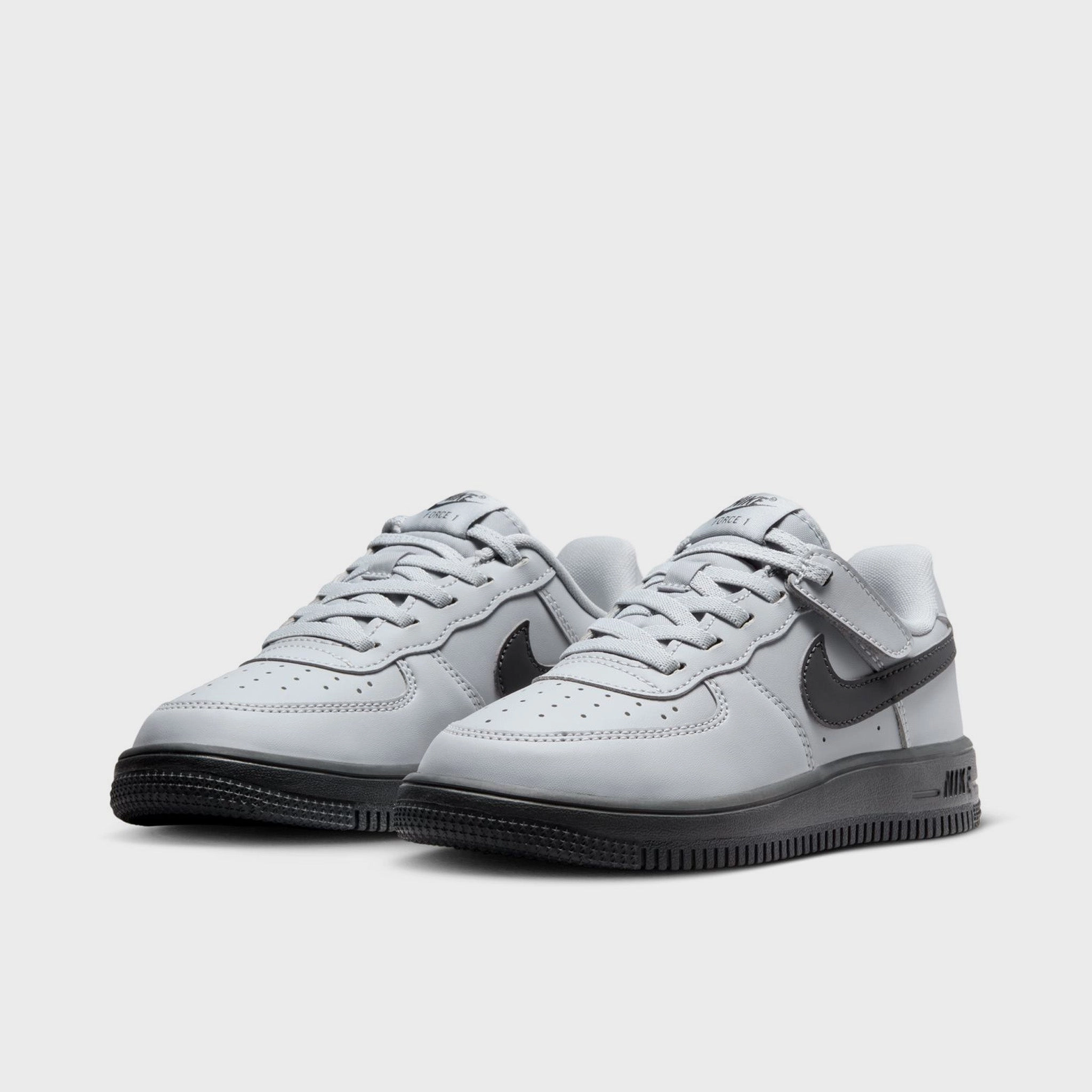 Lace   Up Nike Air Force 1 Low Easyon PS Wolf Grey / Dark Smoke Grey