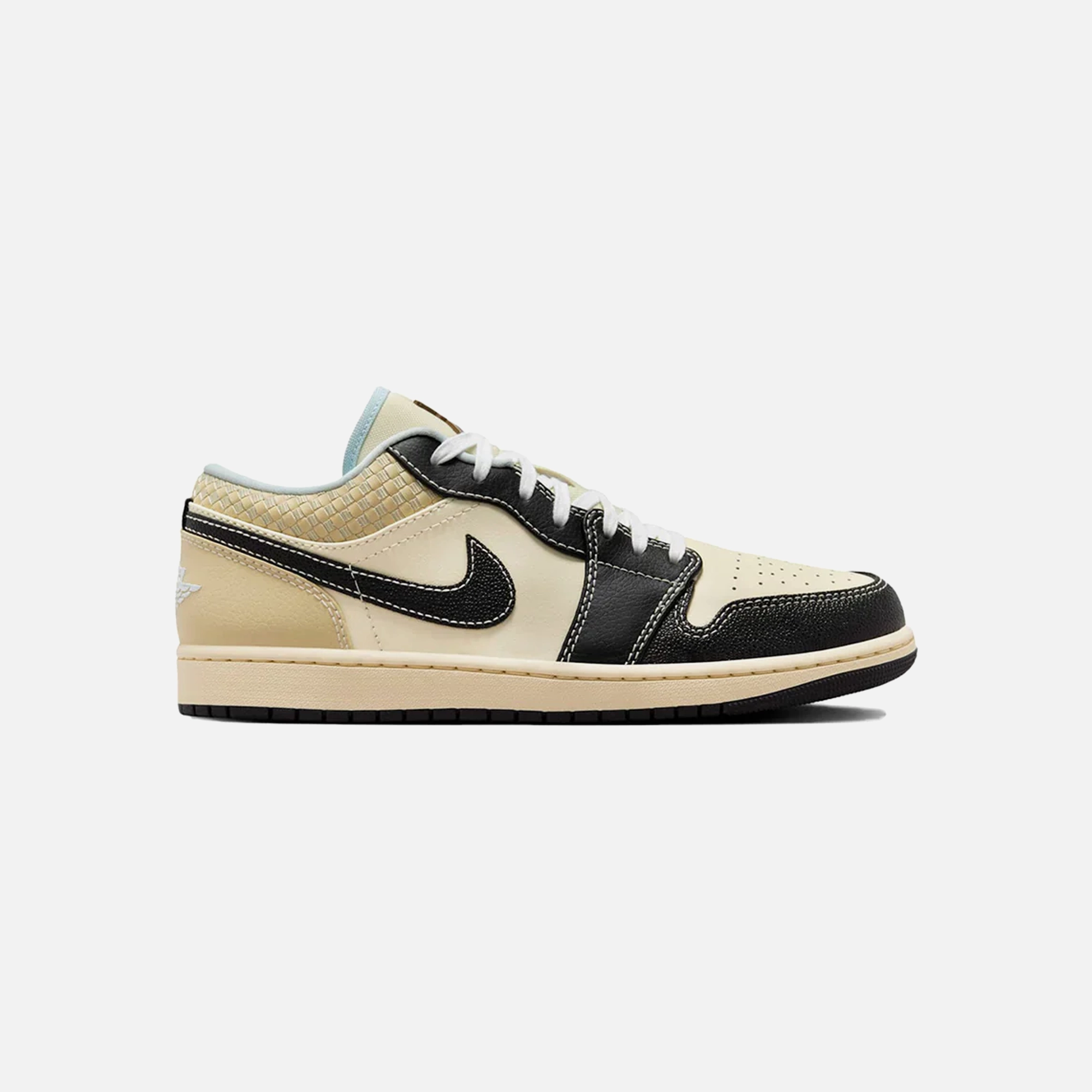 Nike Air Jordan 1 Low Coconut Milk Black Muslin Slow Step Sleek Build