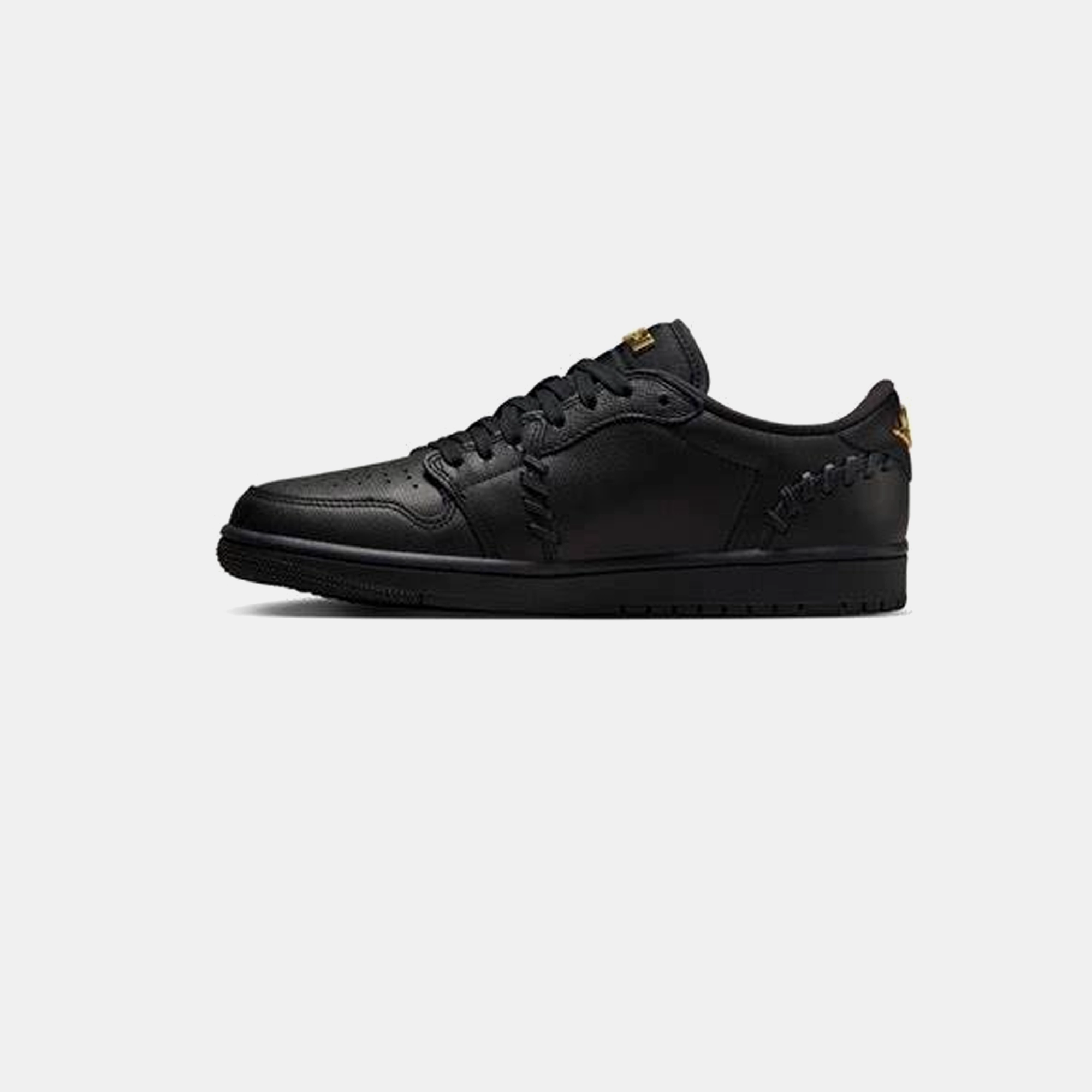 Current Step Nike Air Jordan 1 Low Method of Make Black Metallic Gold WMNS