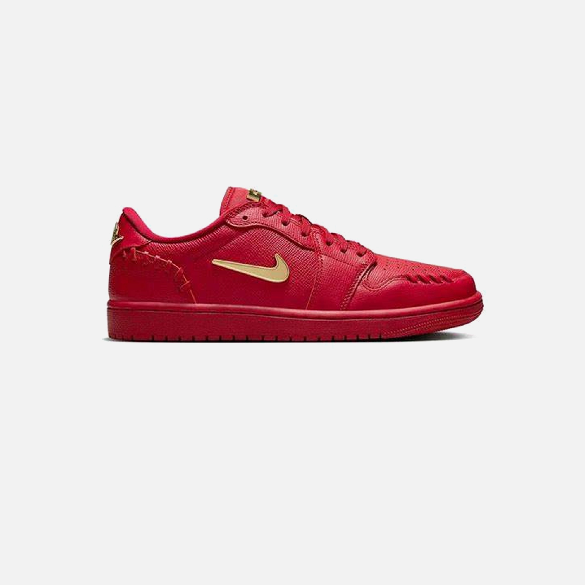 rubber Nike Air Jordan 1 Low Method of Make Gym Red Metallic Gold WMNS