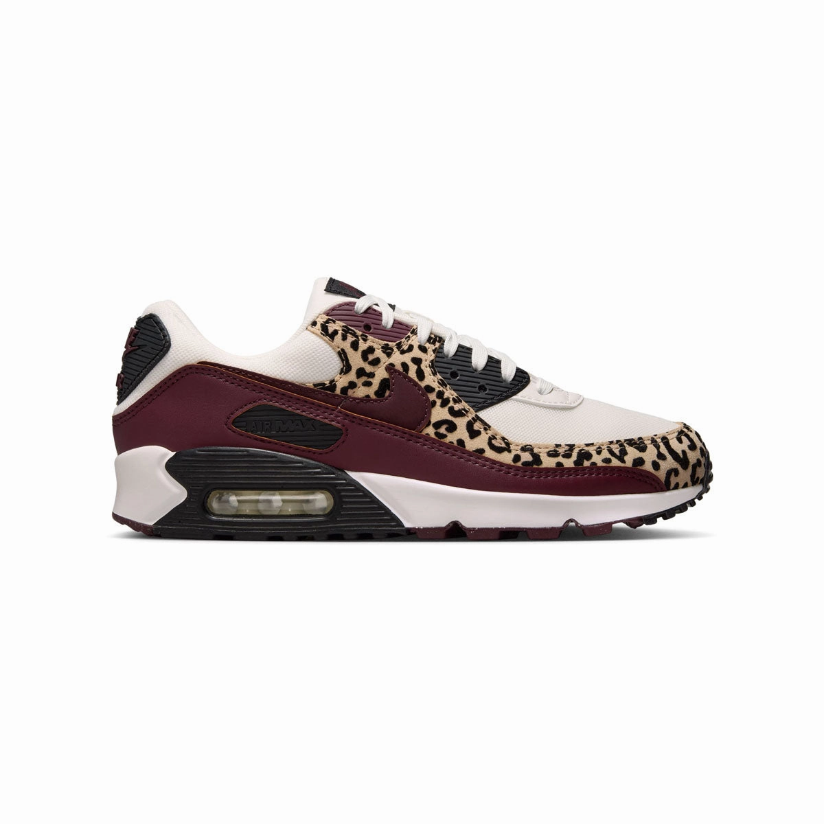 Torsion Control Shank Nike Air Max 90 'Leopard Burgundy' Women's Shoes