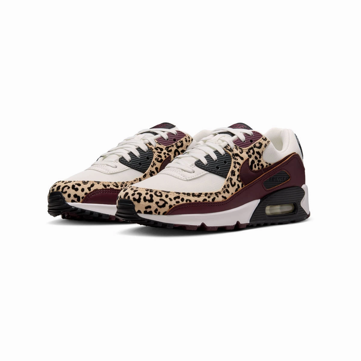 forefoot - strike shoe reaction Bright color selection Nike Air Max 90 'Leopard Burgundy' Women's Shoes