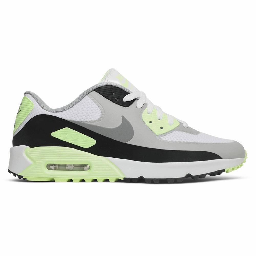 ArchSupportSole Nike Air Max 90 G Spikeless Golf Shoes White/Particle Gray/Black/Light Smoke Gray - 24 Unisex