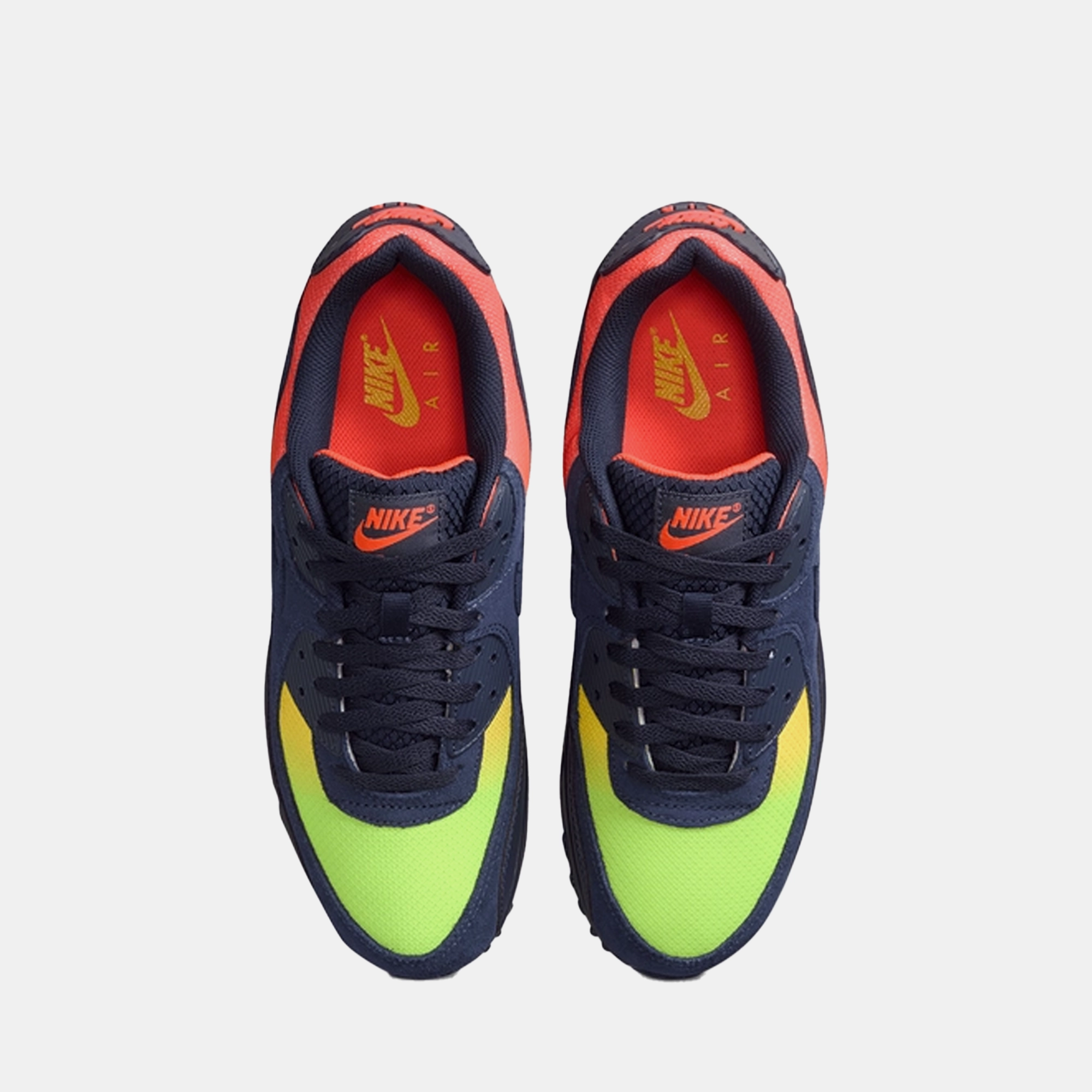 Comfort   cushion Walk Support Nike Air Max 90 Lemon Venom/blackened Blue-hyper Crimson