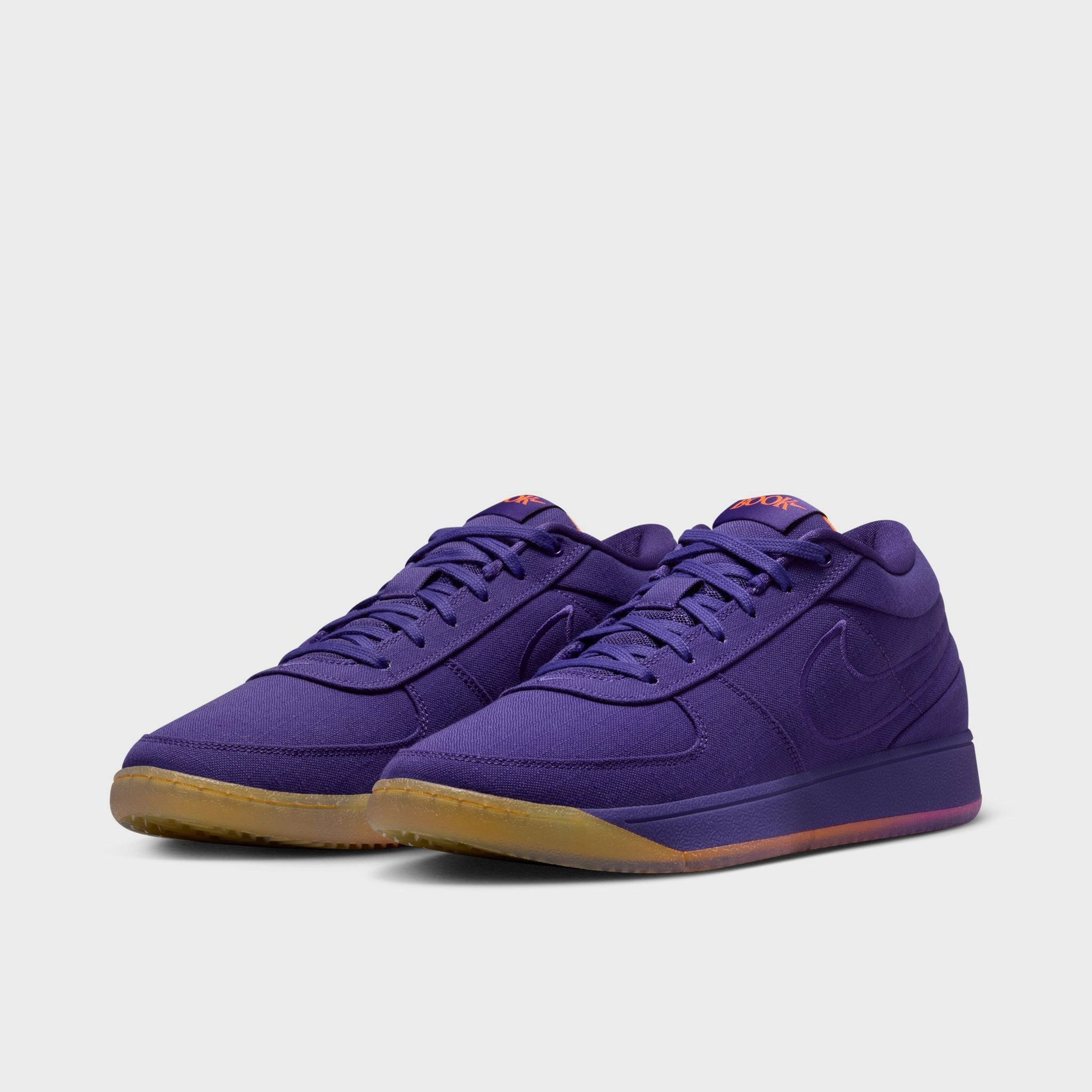 Nike Book 1 Court Purple / Total Orange - Taupe Grey Jump Training Use