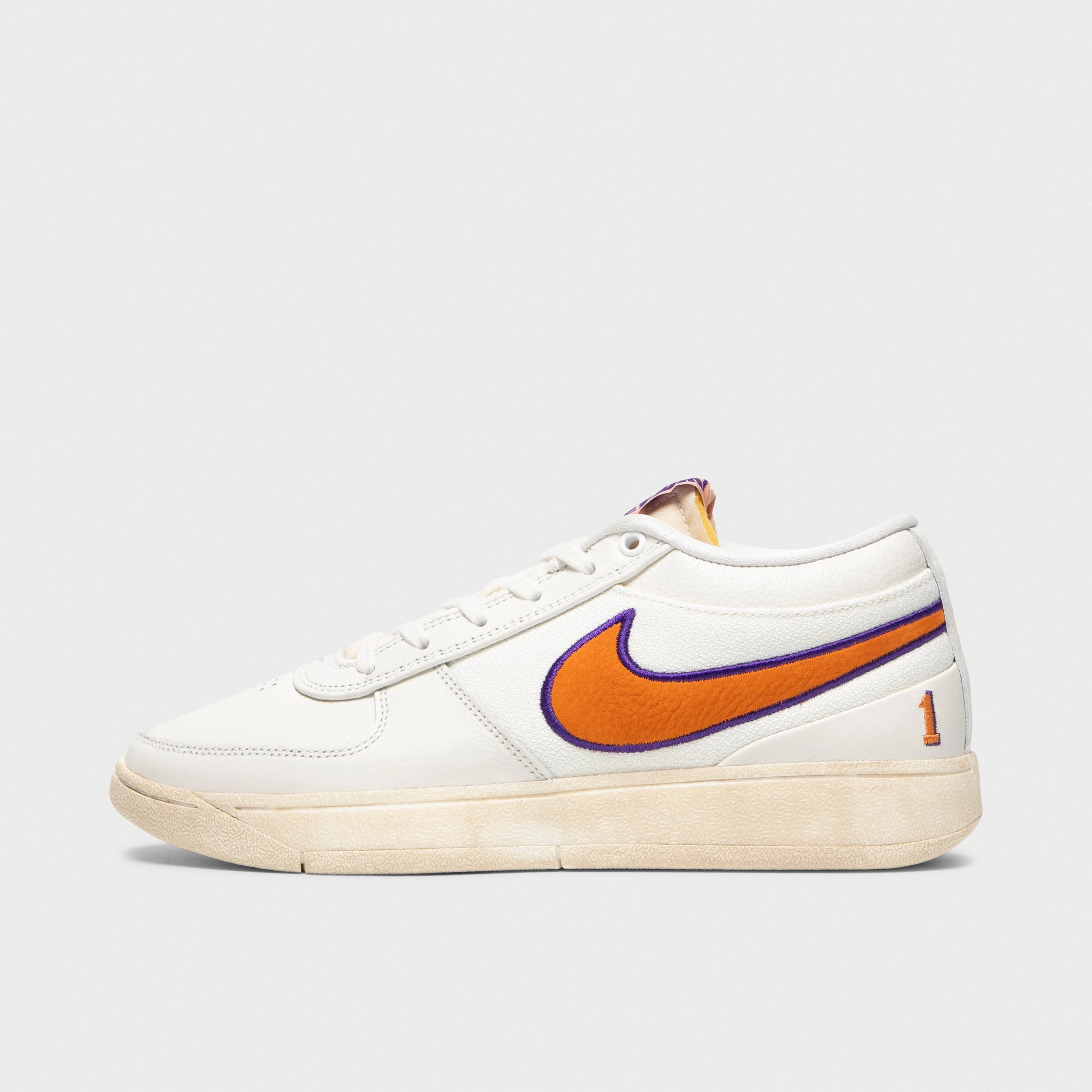 Pro-Level Flexibility Rebound Technology Nike Book 1 Sail / Clay Orange - Court Purple