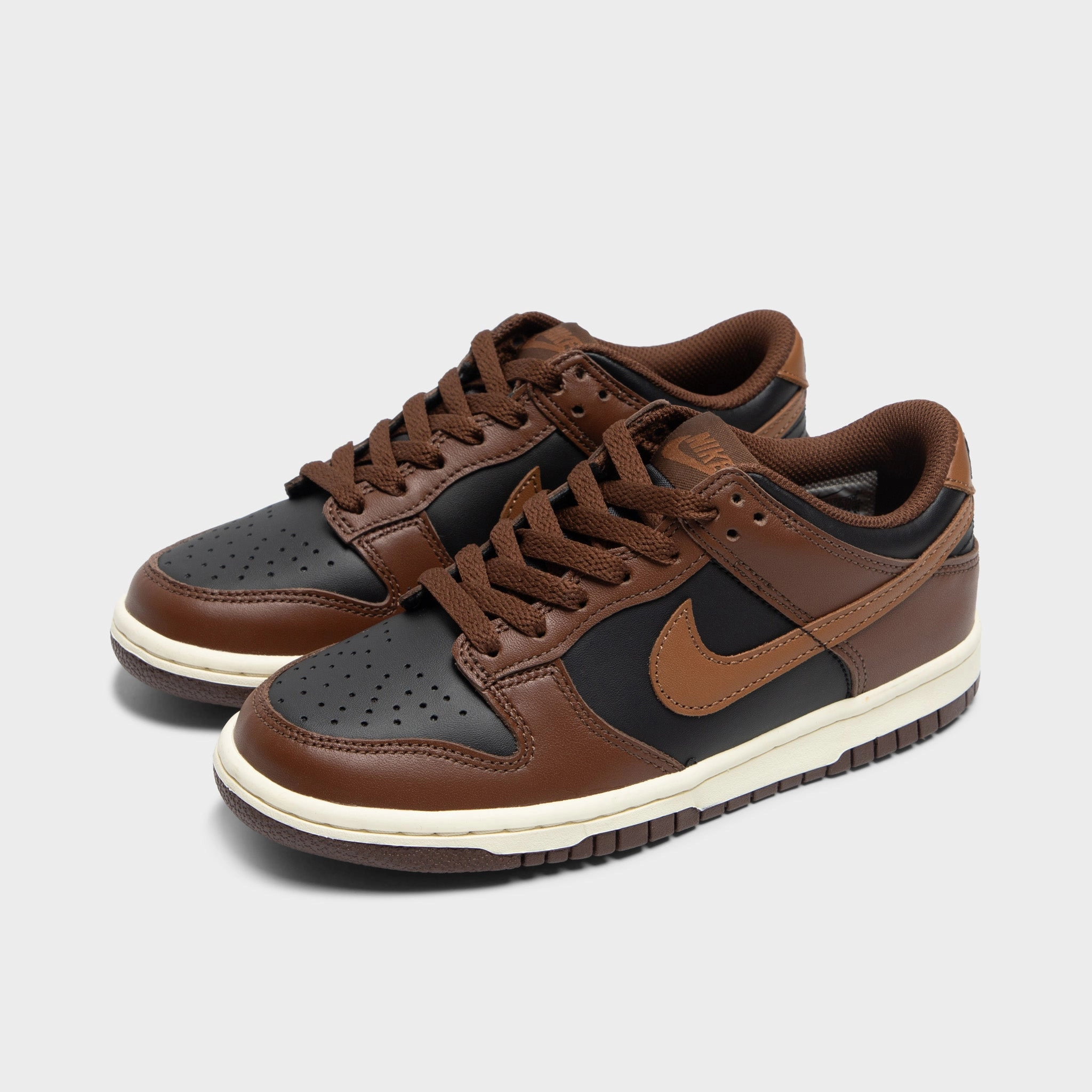 SyntheticMaterial Nike Dunk Low GS Black / British Tan - Cacao Wow