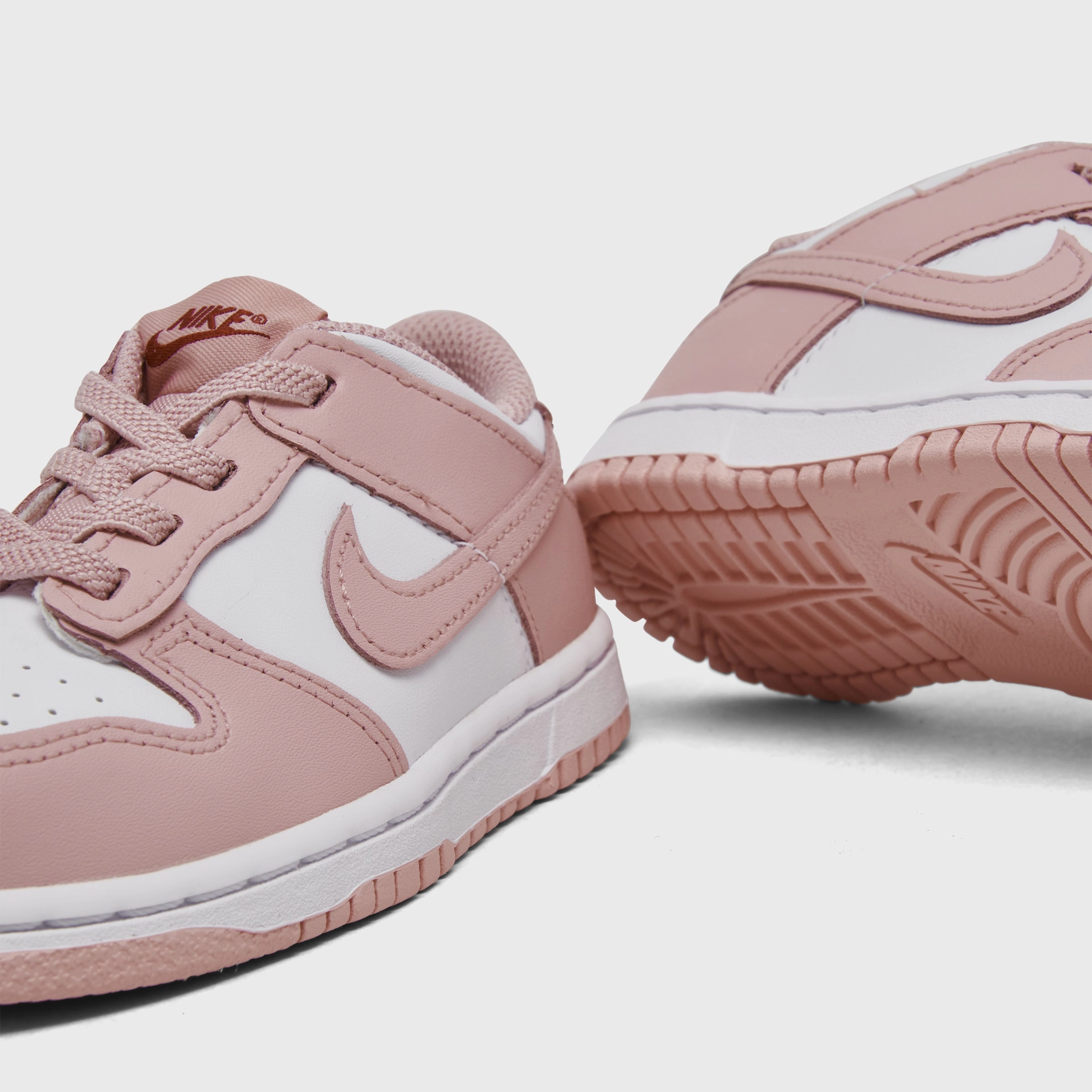 Tough Construction Ankle Protection Nike Dunk Low TD White / Pink Glaze - Pomegranate