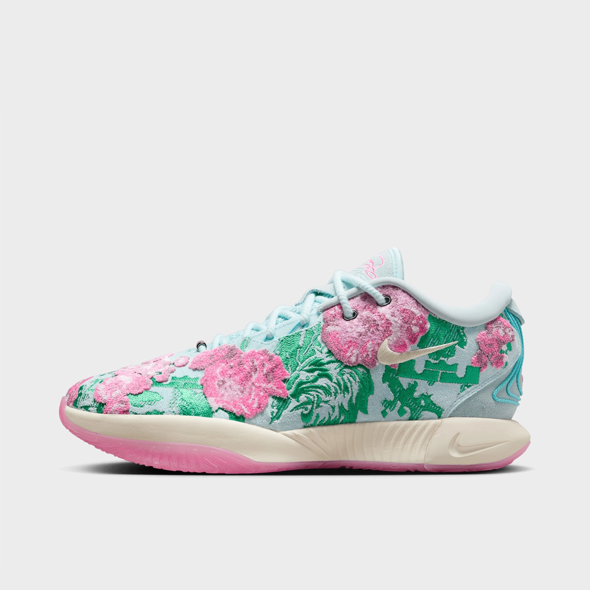 Endurance Boost Abrasion Resistant Collar Nike Lebron XXI Premium Glacier Blue / Coconut Milk - Stadium Green