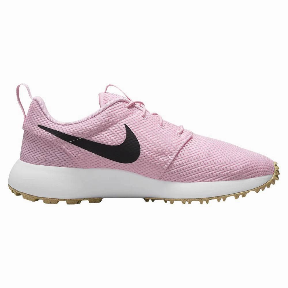 Nike Roshe G Next Nature Spikeless Golf Shoes Medium Soft Pink/Black/White - 23 Unisex Light Drive