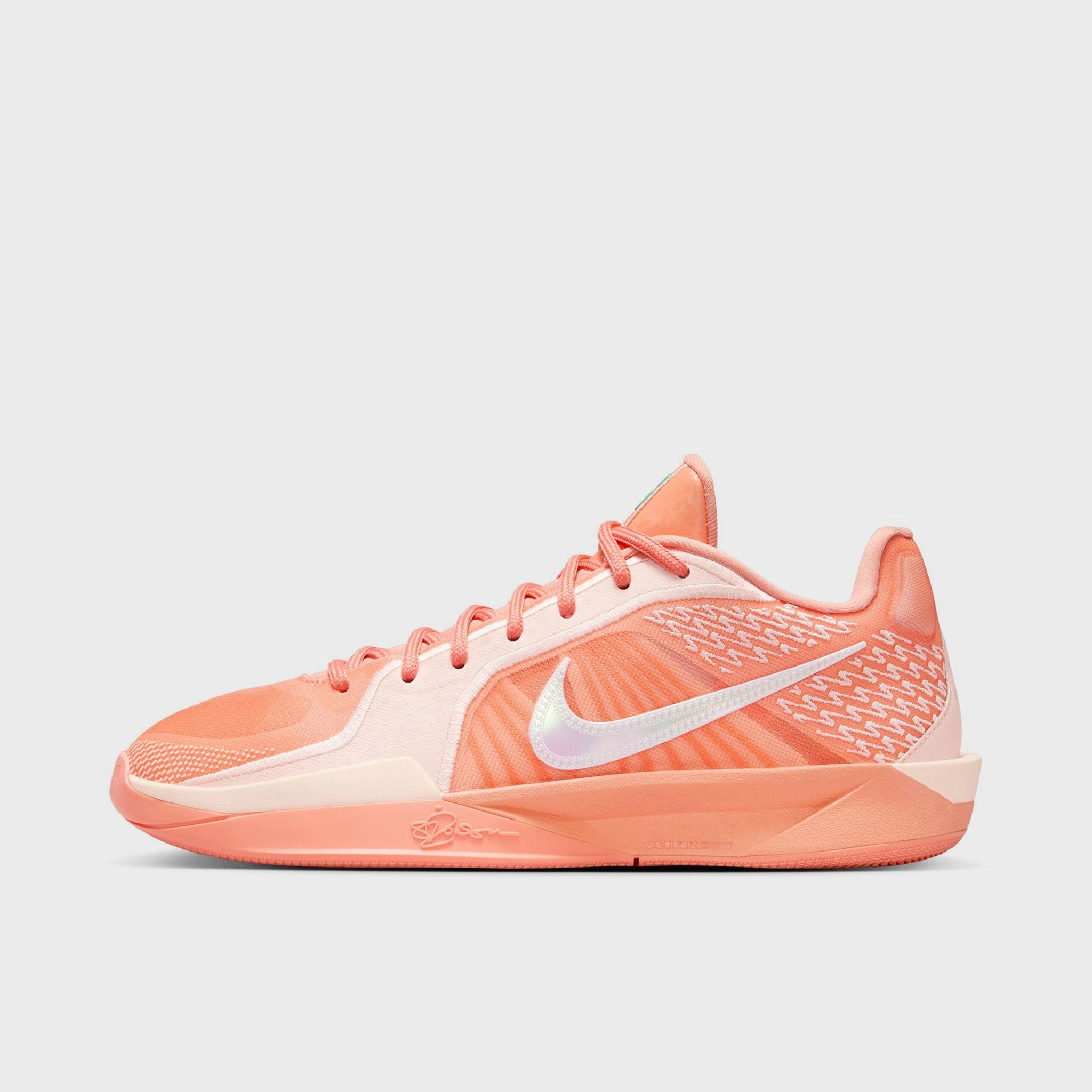 Ventilated Tongue Construction Nike Sabrina 2 Apricot Agate / Light Bone - Washed Coral