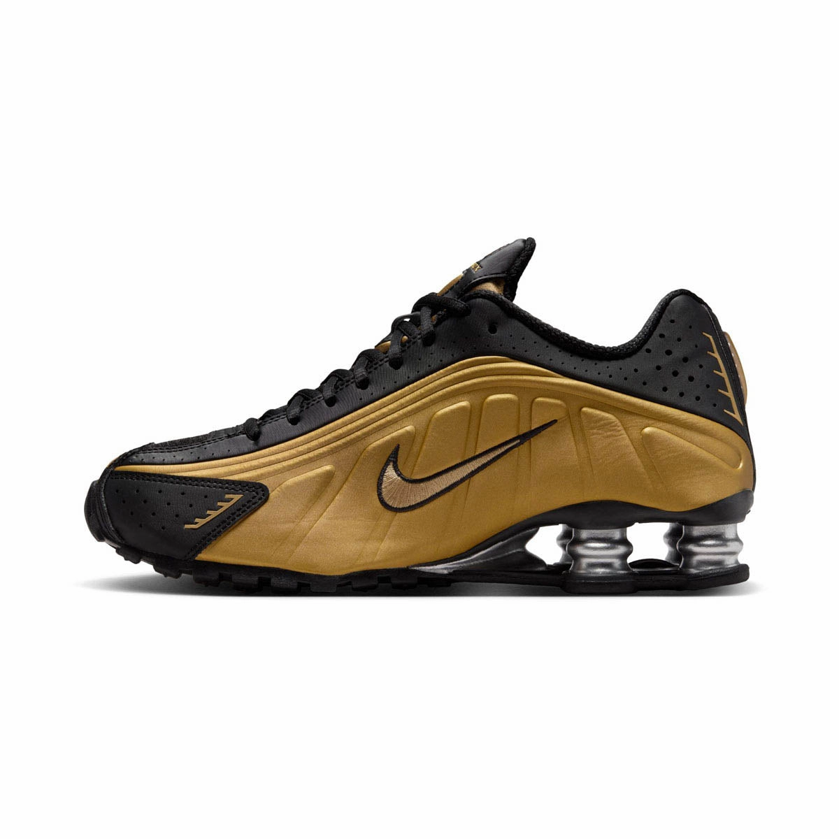 Elastic Bands Nike Shox R4 'Black Metalic Gold' Women's Shoes