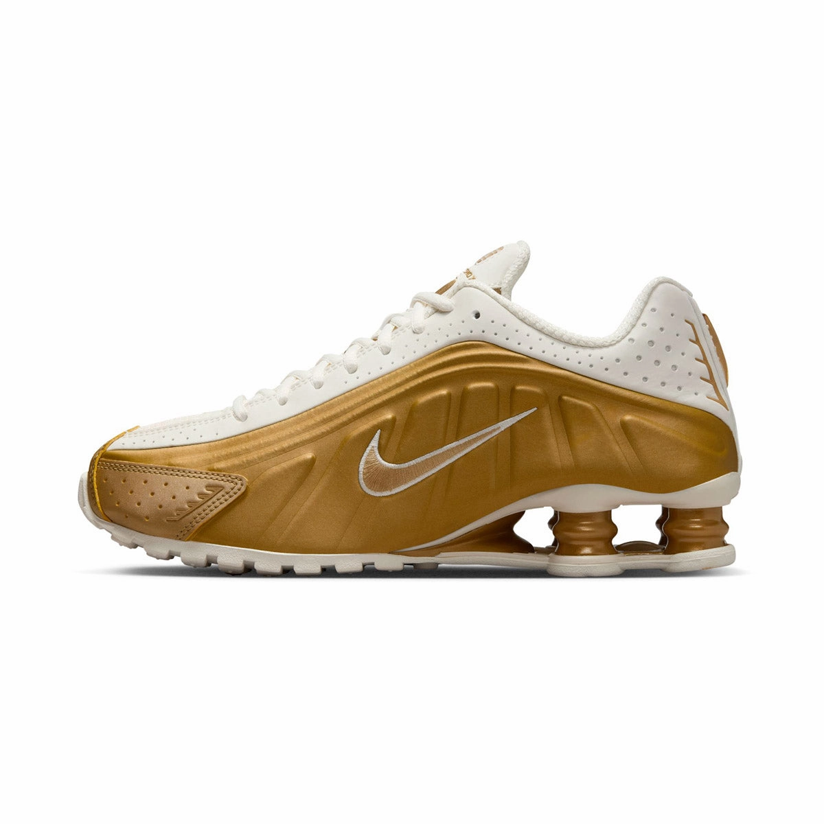 Nike Shox R4 'Metallic Gold' Women's Shoes High Abrasion Guardrails recycled material shoes