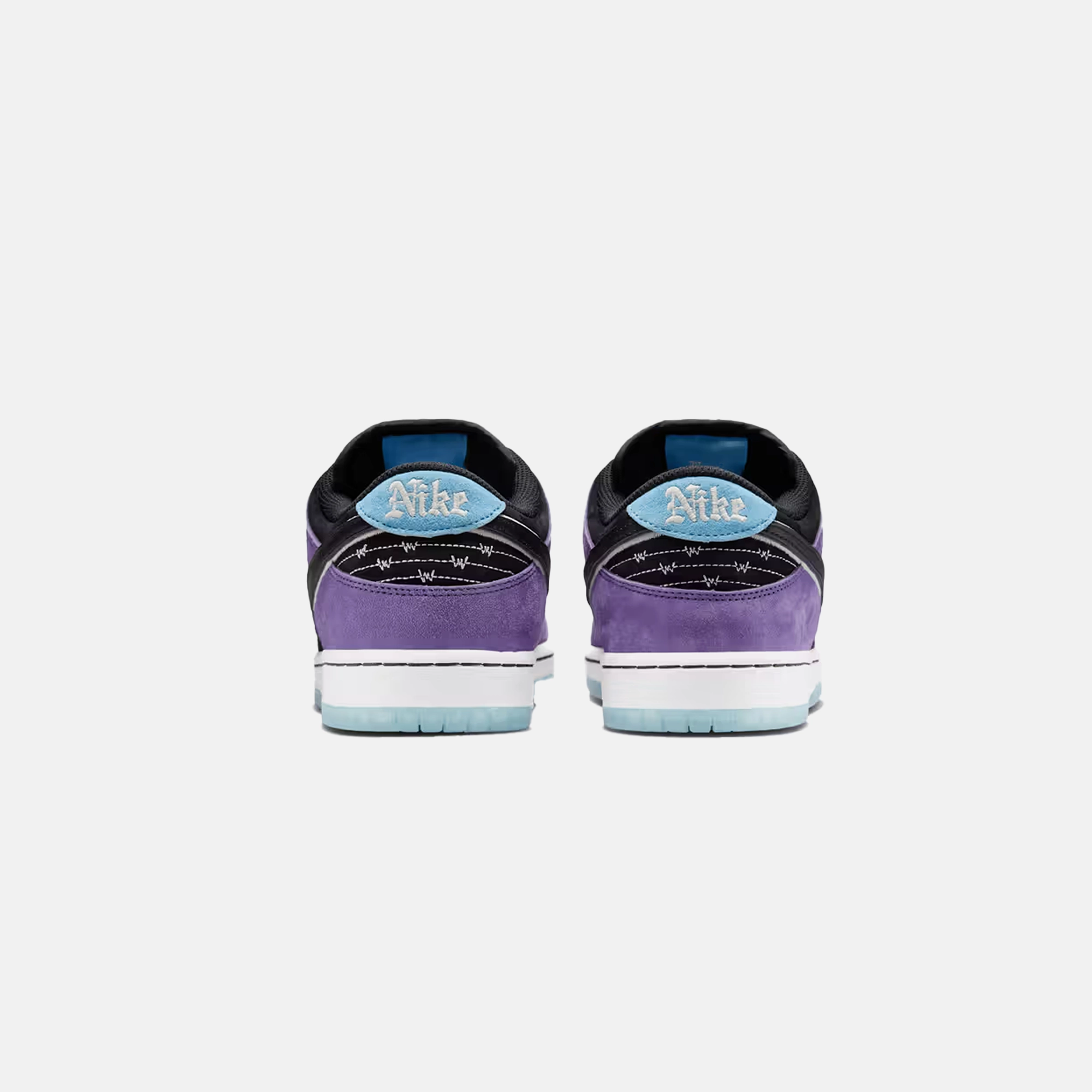 Nike X Hayley Wilson SB Dunk Low Pro Black and Court Purple Foot Support Creek Path