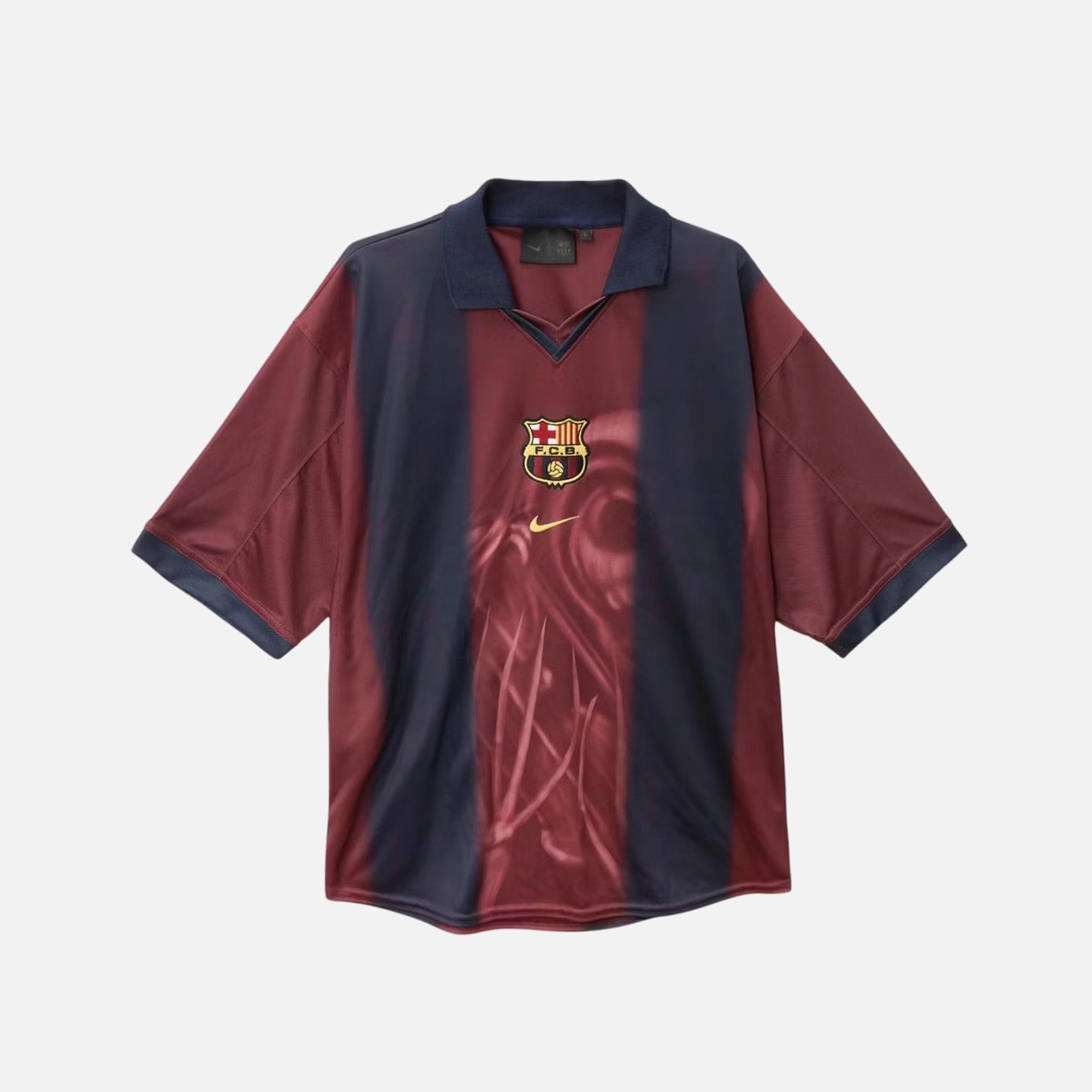 Nike x Travis Scott x FC Barcelona Retro 2000/01 Home Skeleton Jersey Multicolor Slip   On Style Breathable