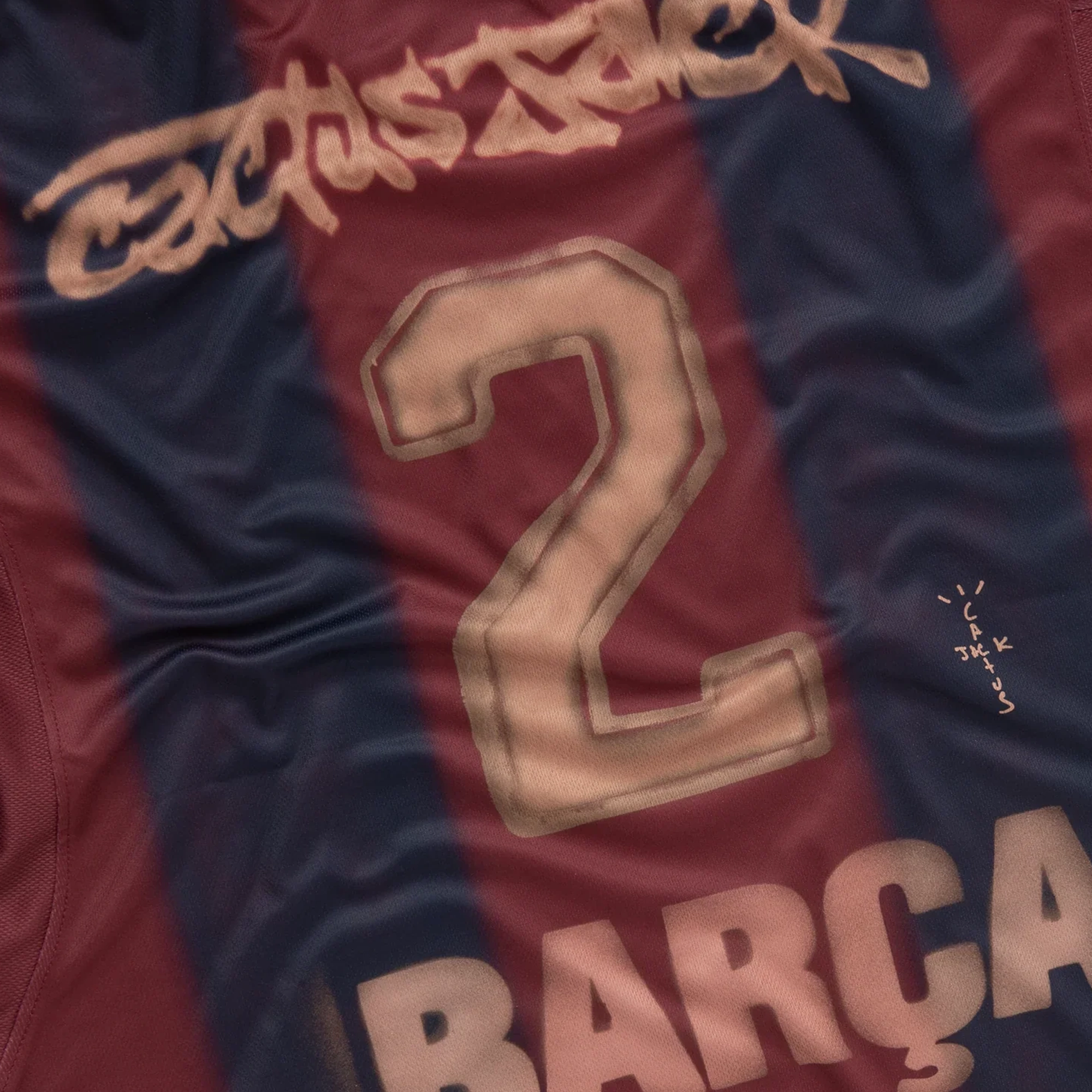 Nike x Travis Scott x FC Barcelona Retro 2000/01 Home Skeleton Jersey Multicolor Simple Pair Compression Molded EVA