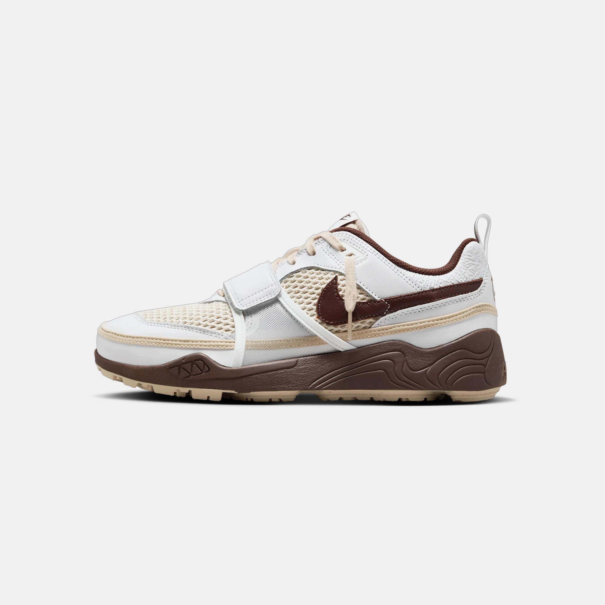 Breathable   mesh Nike Zoom Field Jaxx Travis Scott Light Chocolate