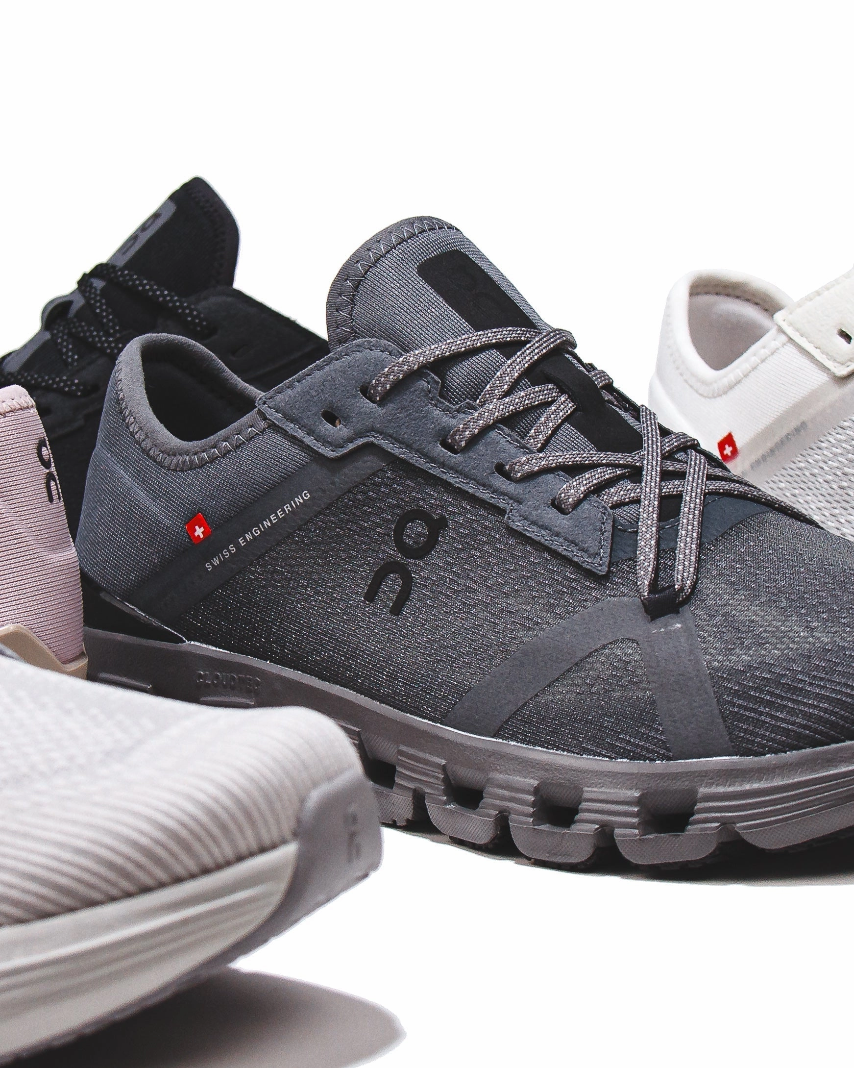 lightweight upper running shoes Leather - Upper ON Women Cloud X 4 AD Black Asphalt Core 3WF10170397