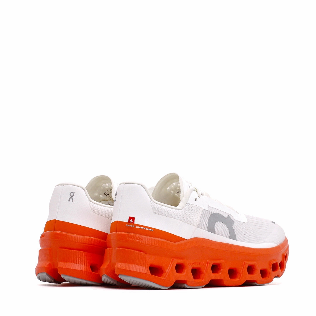 ON Women Cloudmonster White Flame 61.97724 Quick Dry Lining Breathable Construction