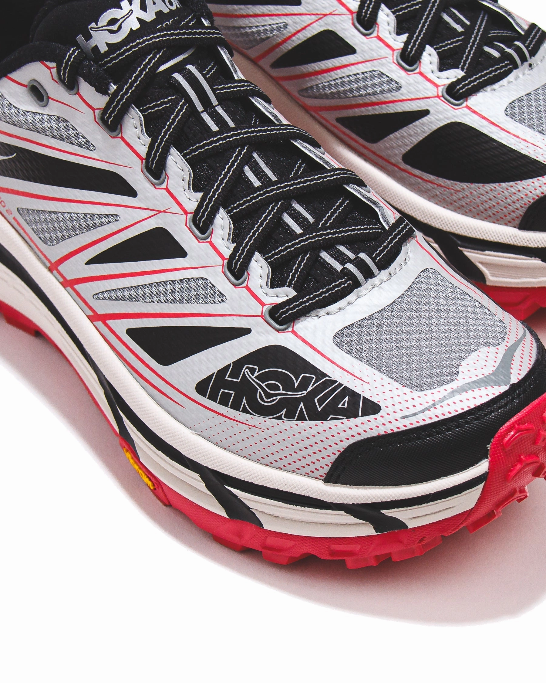 Hoka One One Unisex Mafate Speed 2 Galactic Grey Ruby Red 1126851-GTCG short - term use shoe convenience