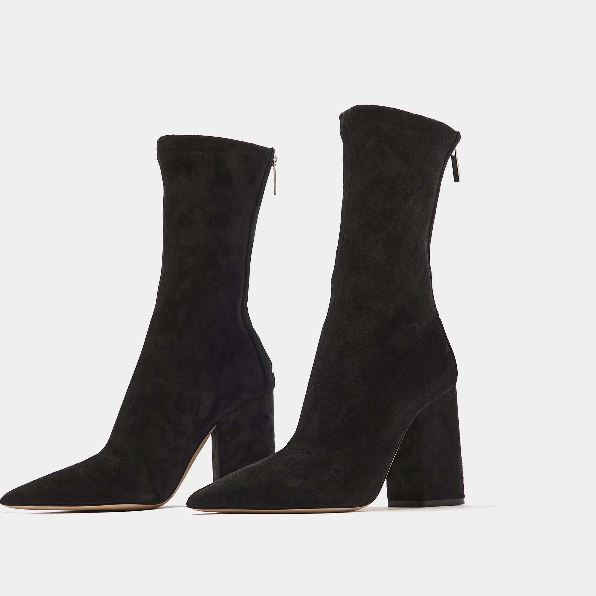 Stylish Design Paris Texas Mama Daily Ankle Boot Stretch Heel 100 - Off Black