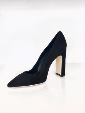 Parker Pointed Toe Pump In Black Suede Resort Mode