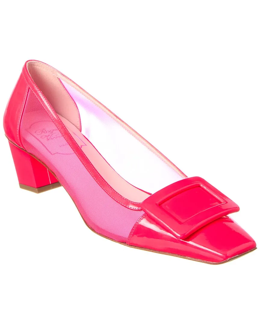 french chic Luxury heels Roger Vivier Mesh & Leather Pump