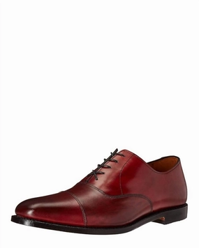 Breathable Feel Corporate Staff Stylish Daily Men's Exchange Place Oxford Shoes In Oxblood