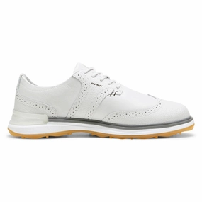 PUMA Avant Wingtip Spikeless Golf Shoes Feather Gray/Slate Gray - 24 Men WeatherResistant synthetic leather