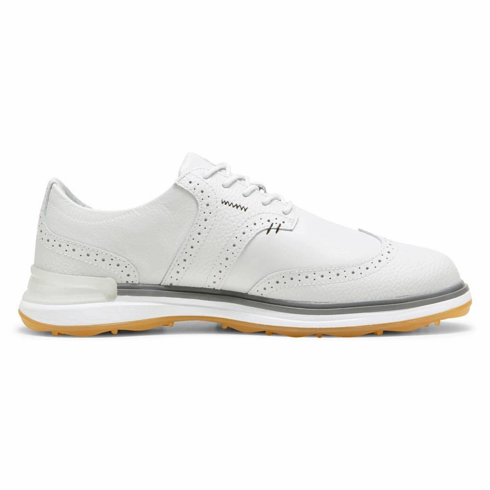 PUMA Avant Wingtip Spikeless Golf Shoes Feather Gray/Slate Gray - 24 Men WeatherResistant synthetic leather