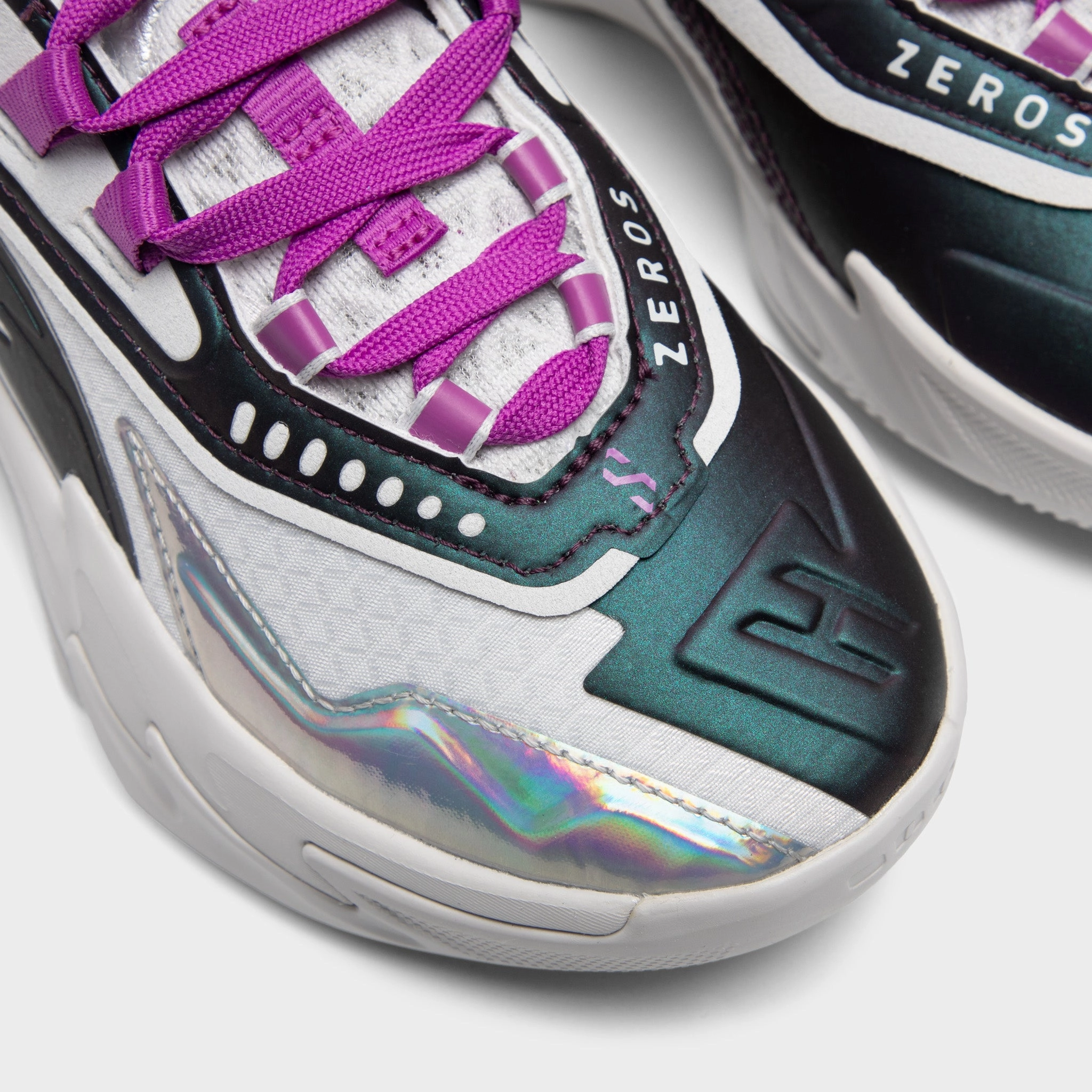 PUMA Juniors' Scoot Zeros II "Sterling" Feather Gray / Wild Berry Orthopedic Contour Design Rotational Traction