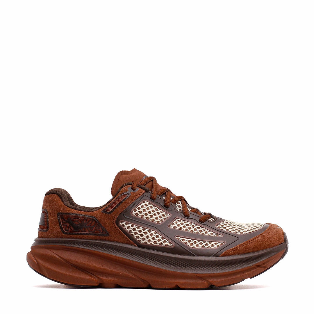 Hoka One One Unisex Clifton One9 Mineral Brown Cast Iron 1173333-MCS Unidirectional Flex Lines