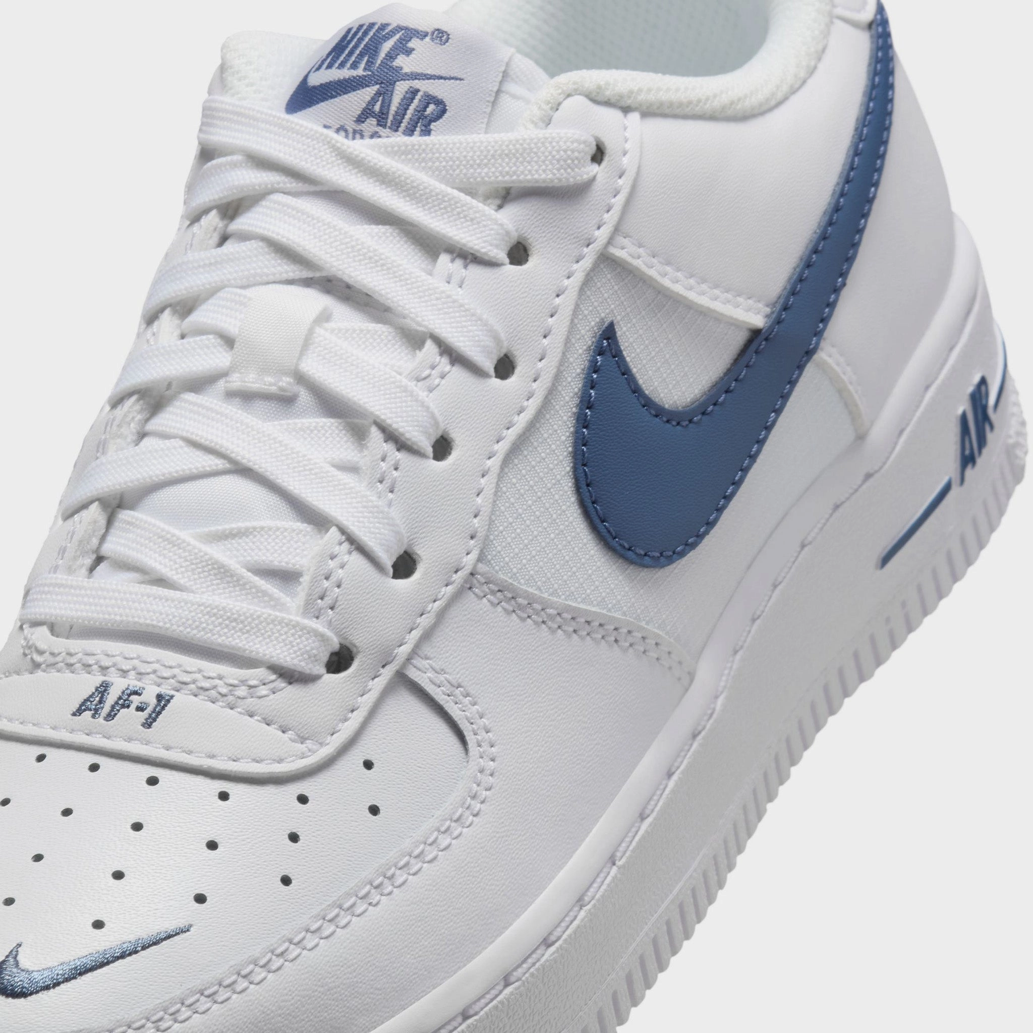 Nike Air Force 1 GS White / Diffused Blue Multidirectional Grip Compression Mesh Panels