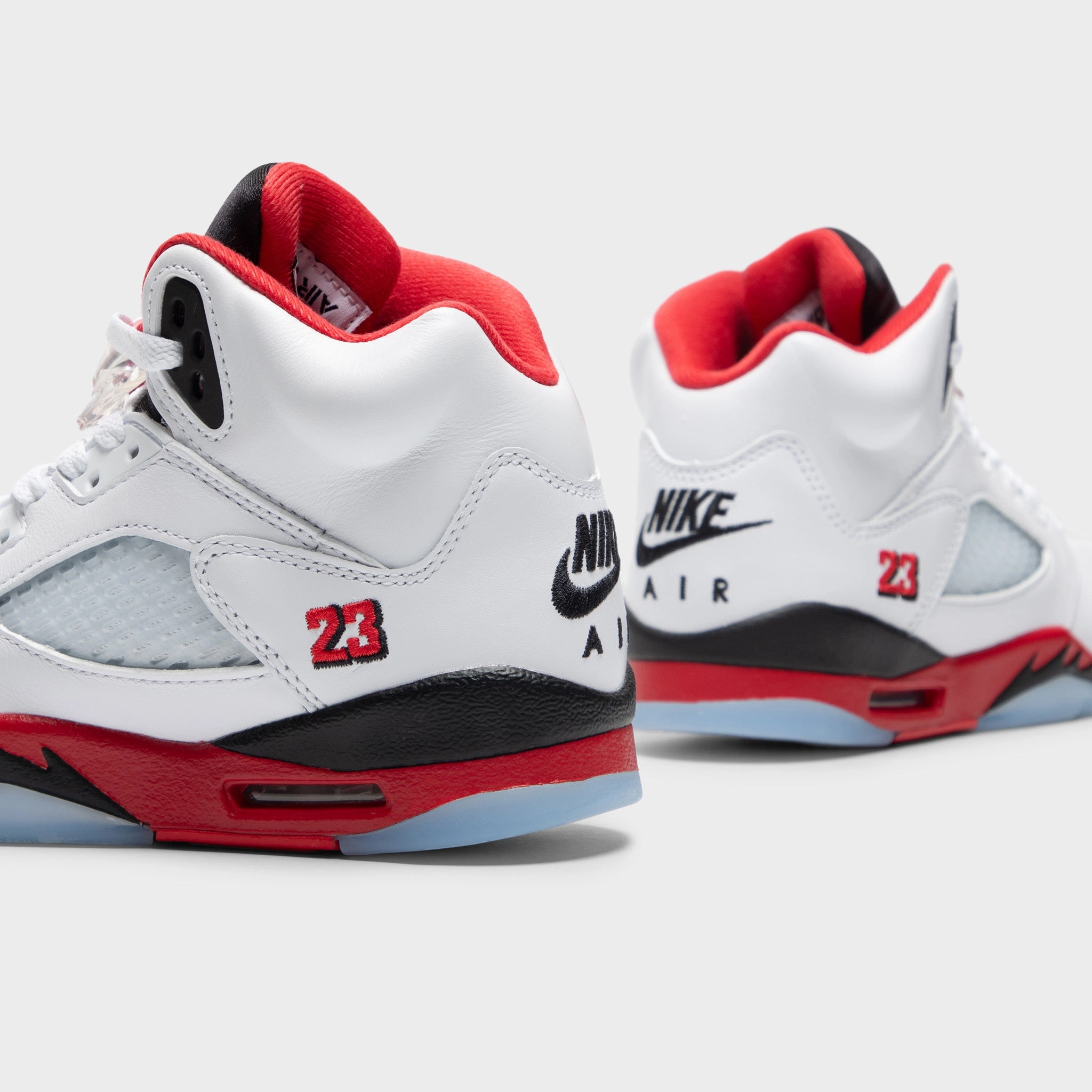 All Day Jordan 5 Retro GS White / Fire Red - Black