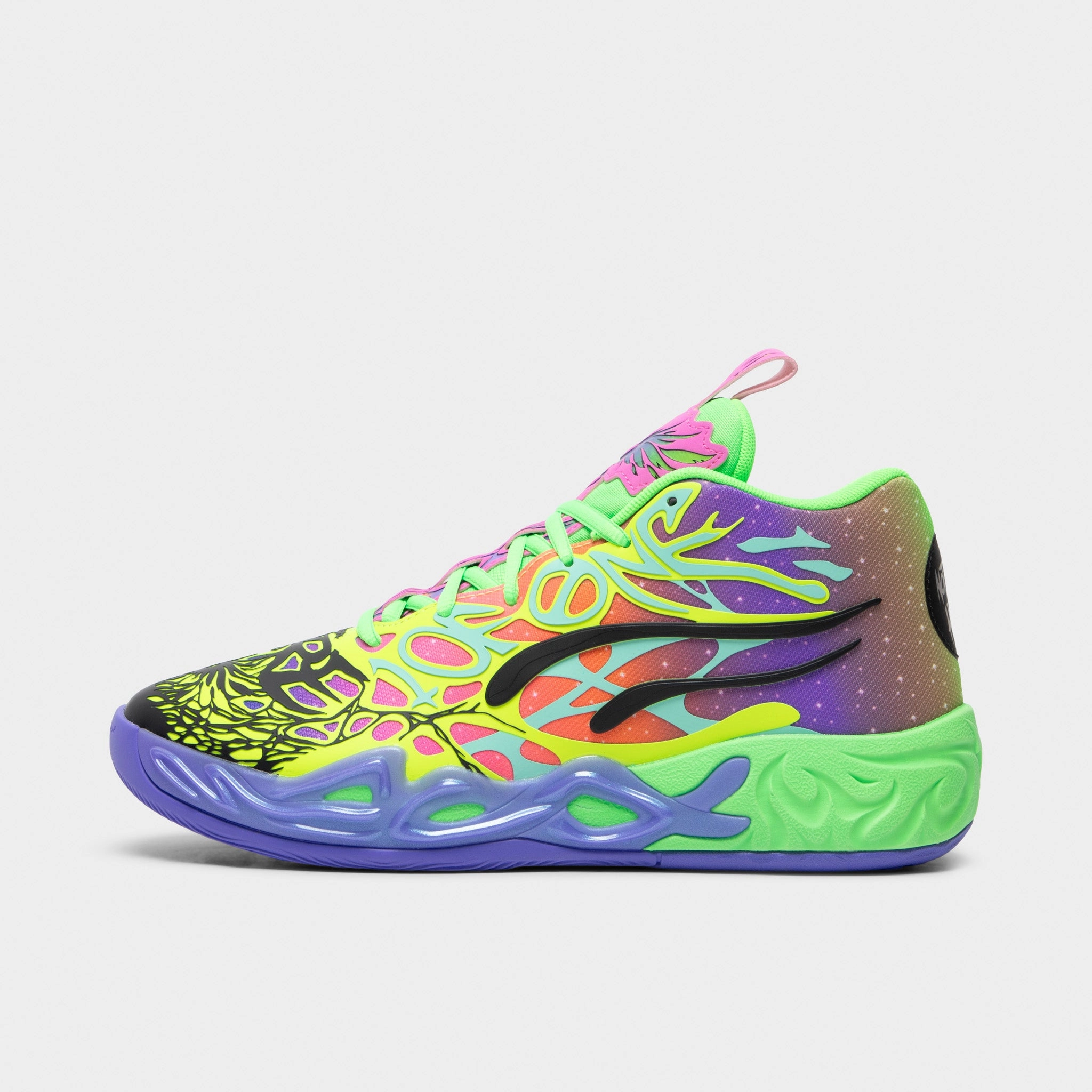 PUMA x LaMelo Ball MB.04 Be You Black / Electric Peppermint - Flouro Green Supportive Collar