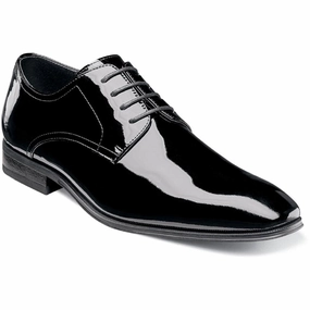 Luxe Detail Design Lover Tailored Silhouette Boardroom Wear Tux Plain Ox Mens Patent Leather Lace-Up Oxfords