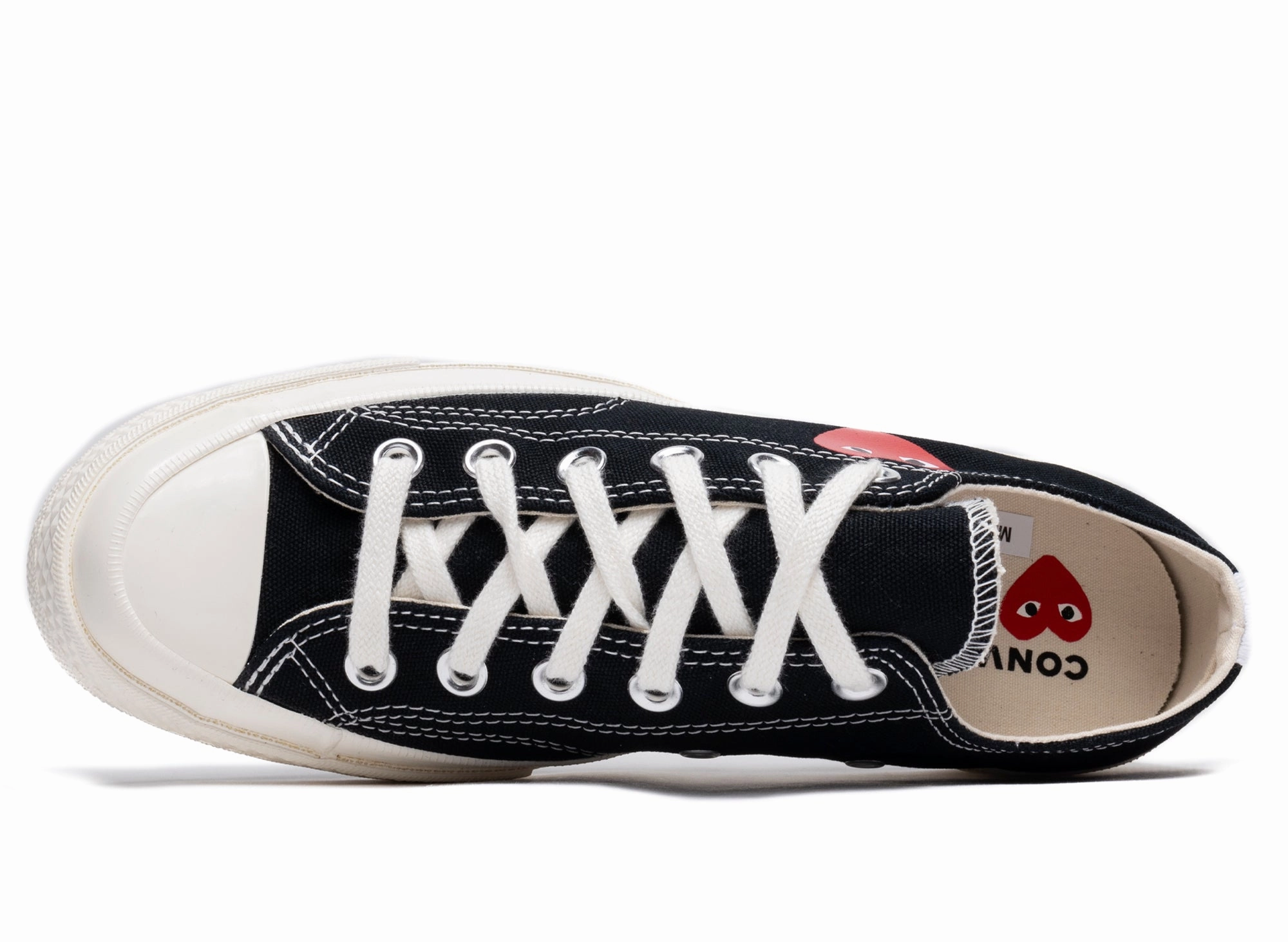 Converse Comme des Gar?ons Play Heart Chuck 70 Low in Black Ventilated Side Layered Cushion