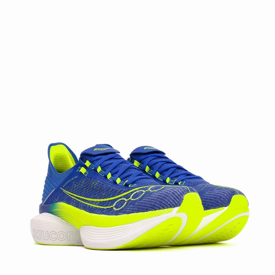 Wide Base Support multi - color Saucony Men Endorphin Elite 2 Lapis Citron S30994-285