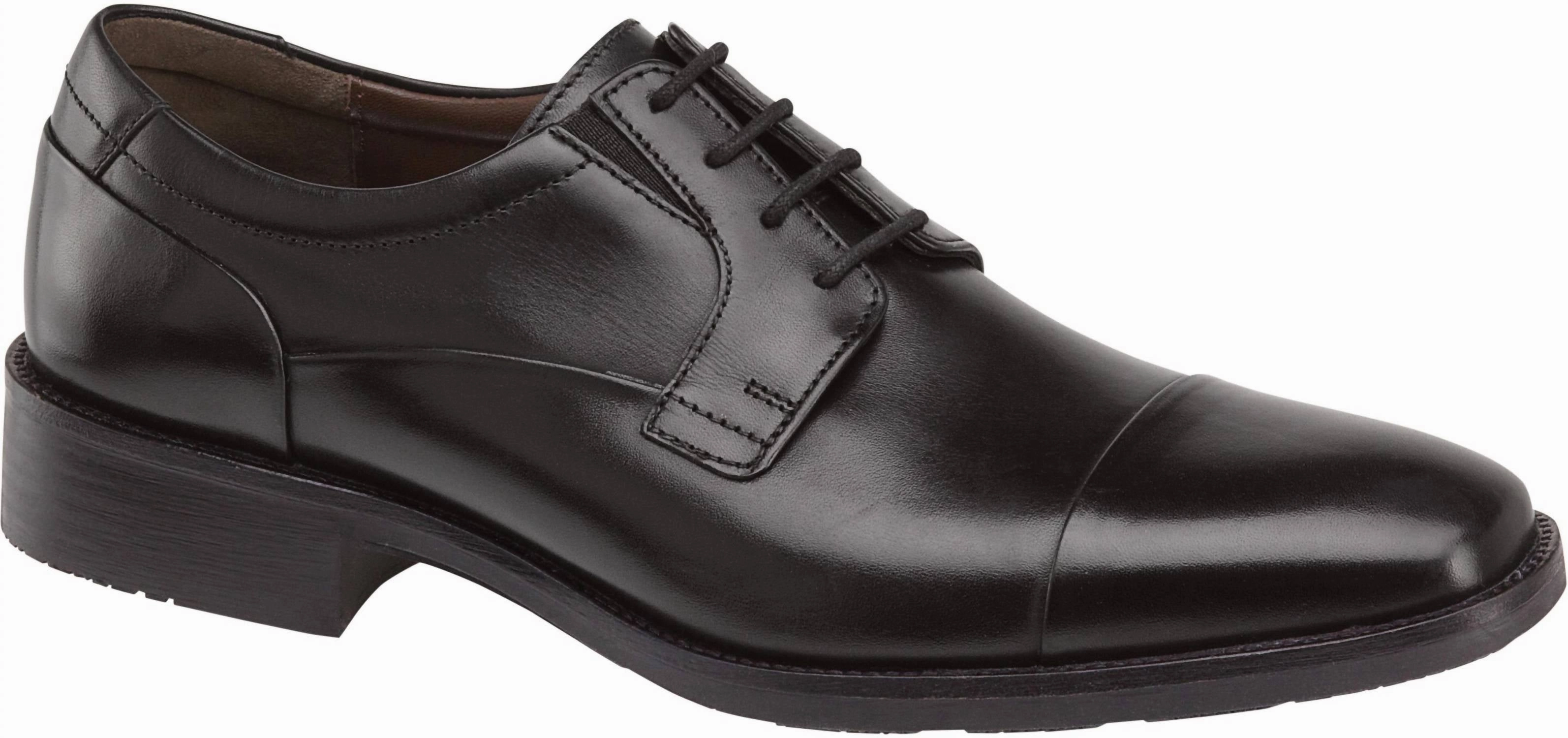 Smart Casual Look Quick Office Style Men's Lancaster Cap Toe Shoes In Black